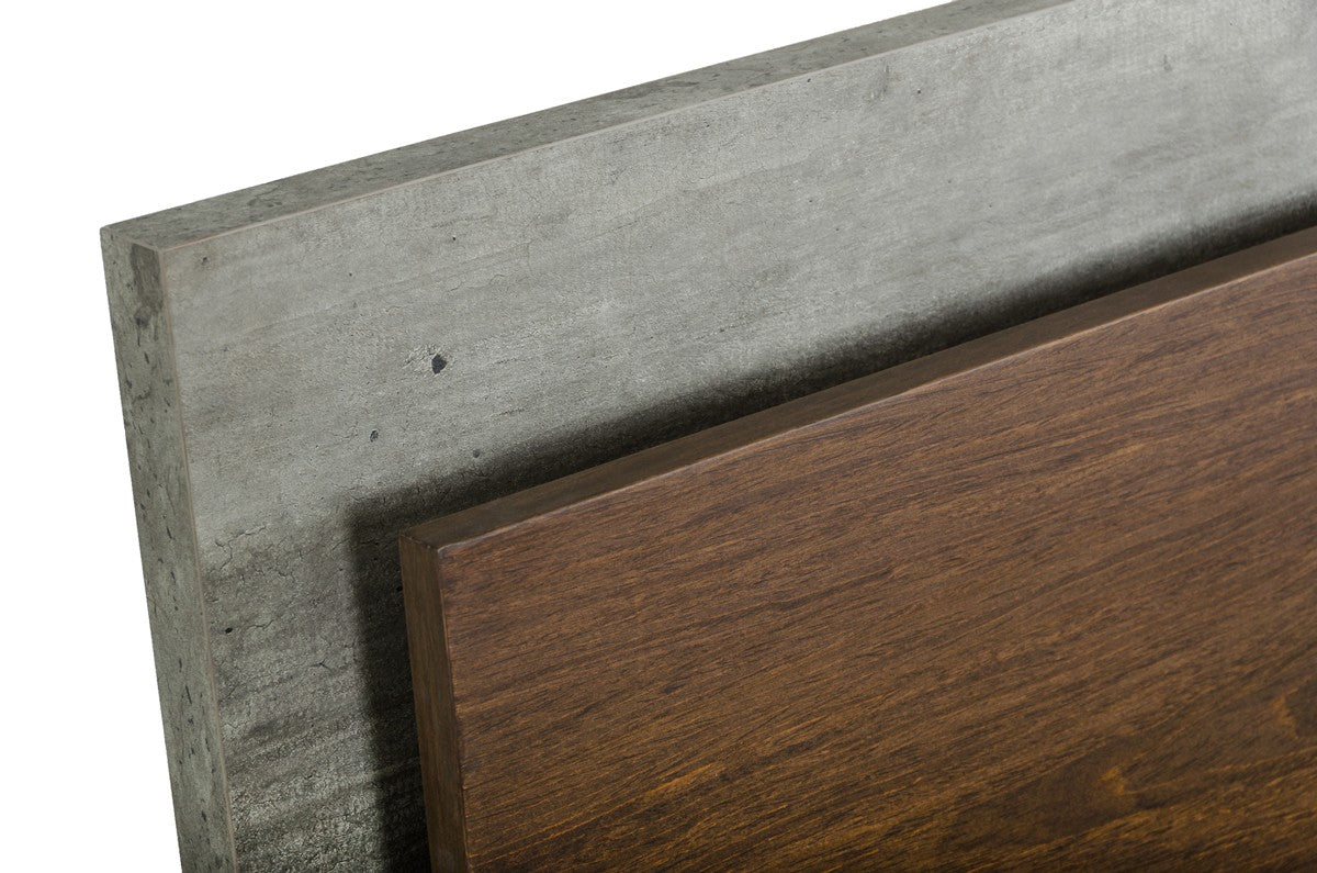 Nova Domus Conner Modern Dark Walnut & Faux Concrete Bedroom Set