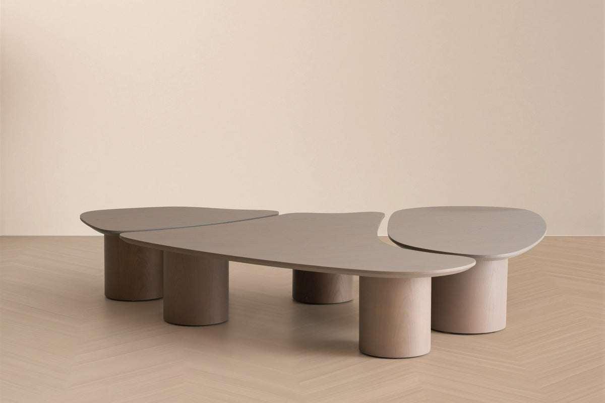 Connie - Modern White Oak Nesting Coffee Table Set - original 1