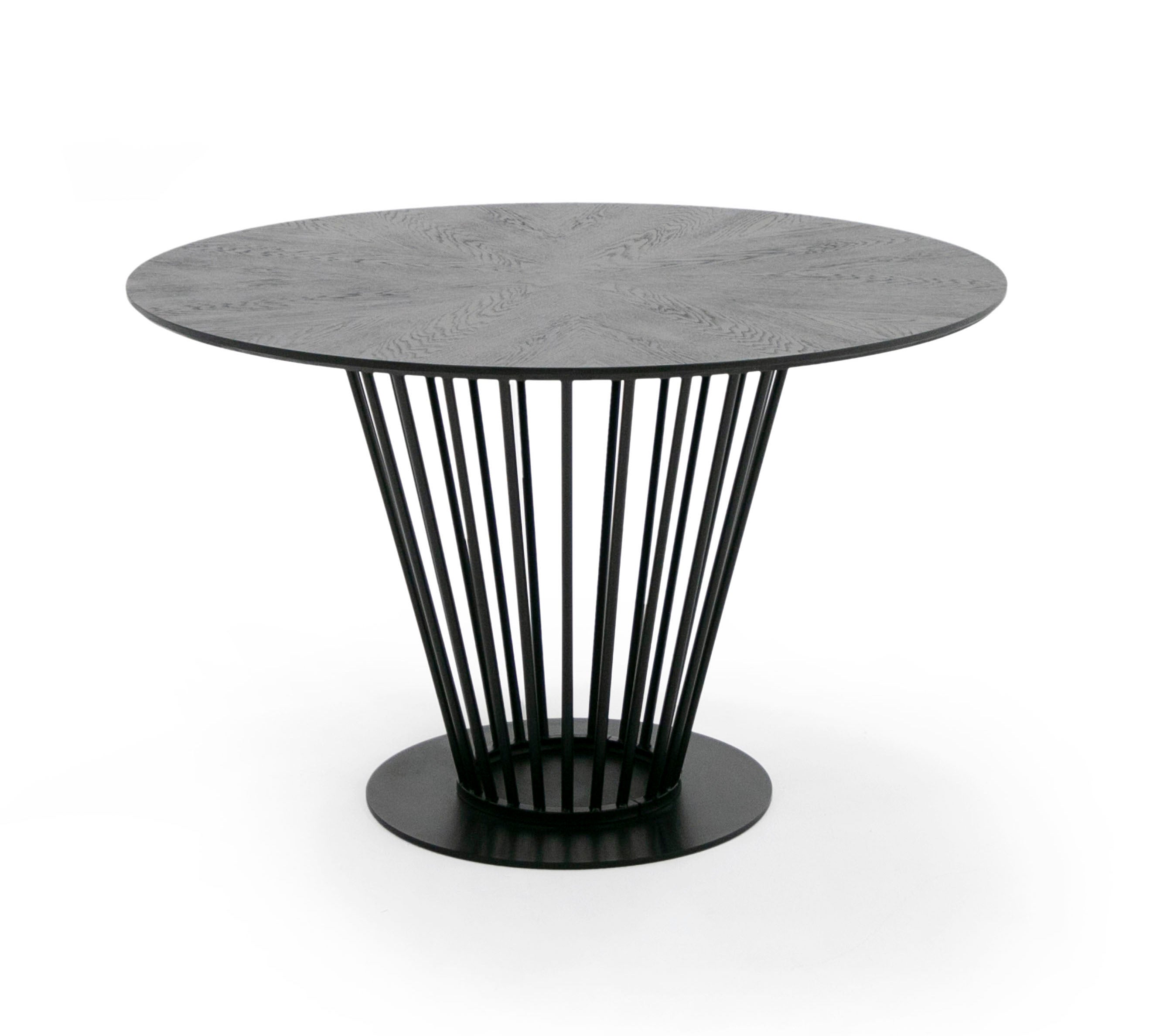 Modrest Conroy - Modern Black Round Dining Table