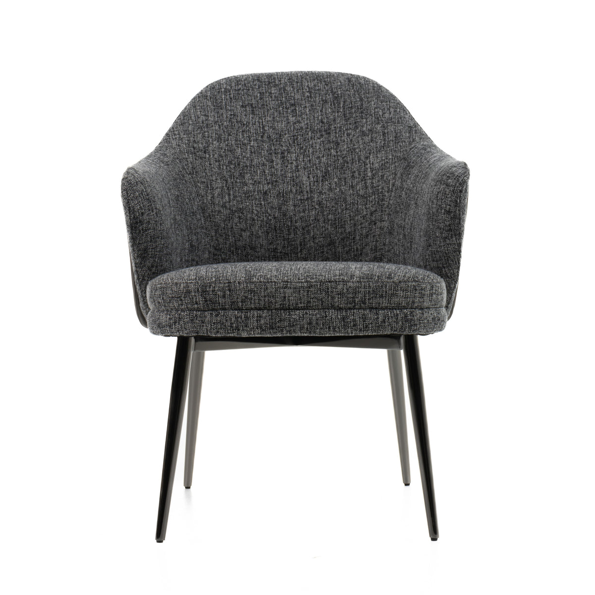 Cora - Modern Grey Fabric & Leatherette Dining Chair