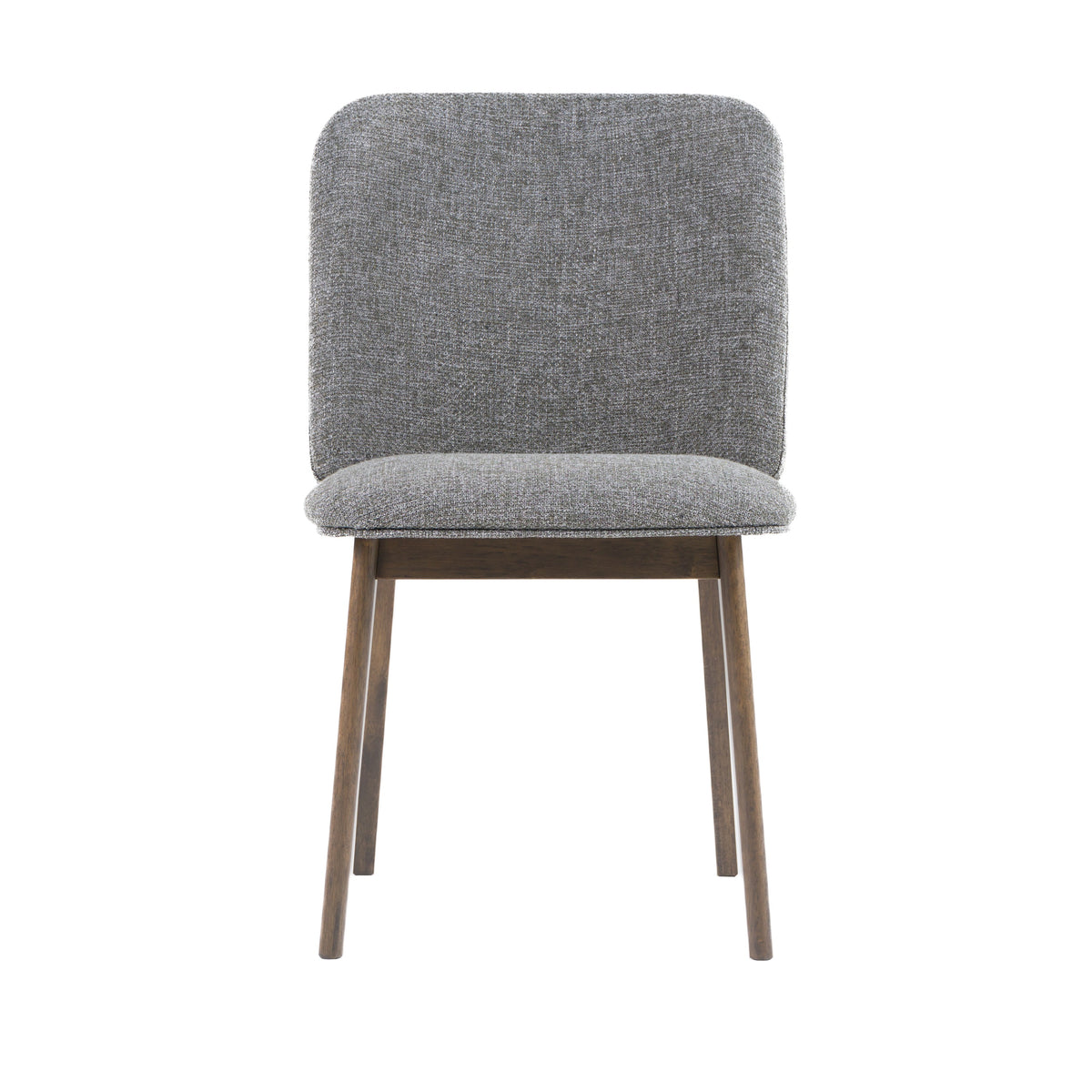 Costello - Mid-Century Modern Grey Fabric + Wenge Dining Chair (Set of 2)