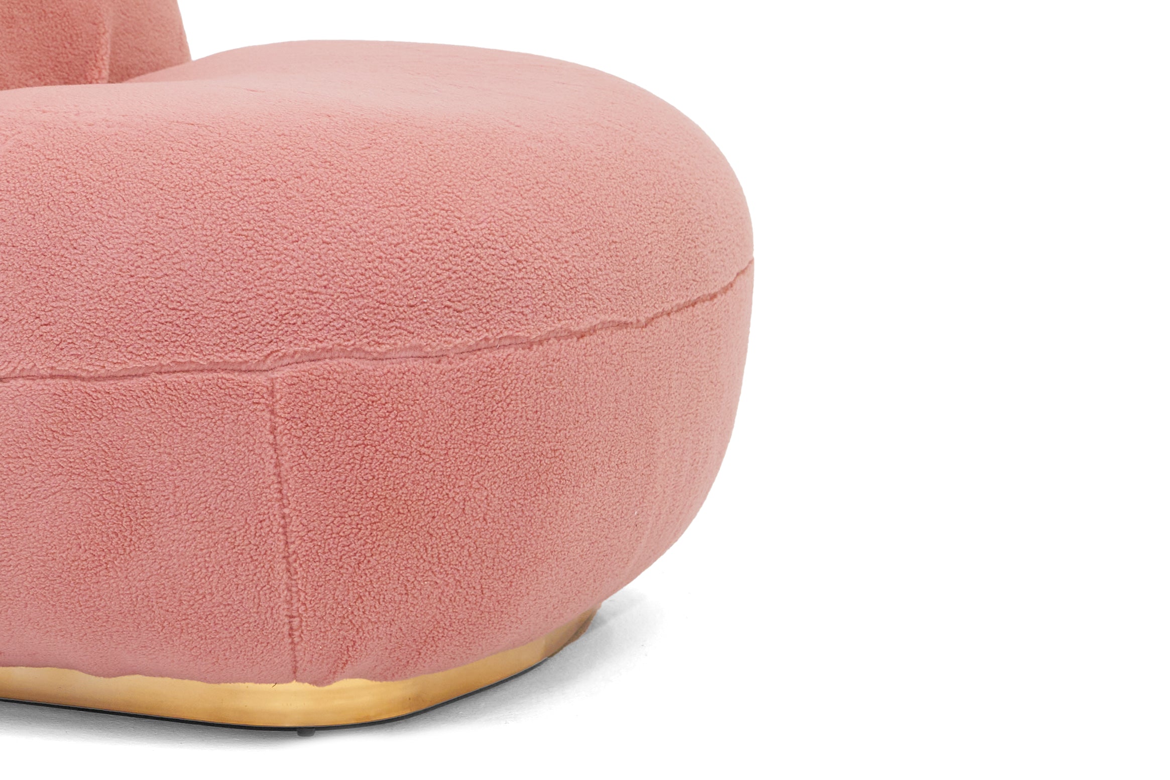 Modrest Crestone - Modern Pink Sherpa Accent Chair