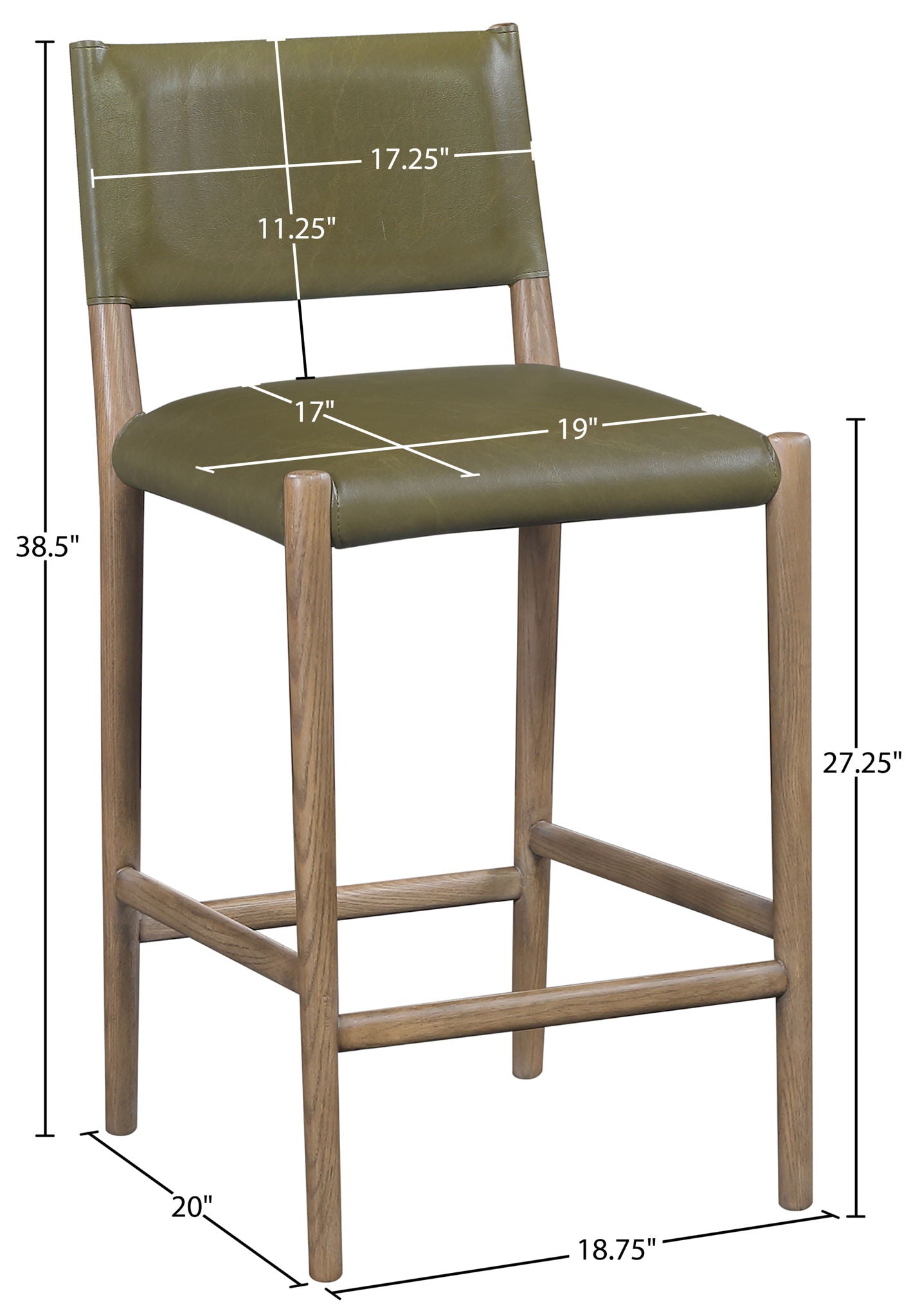 Andie - Upholstered Counter Stool - Brown Base