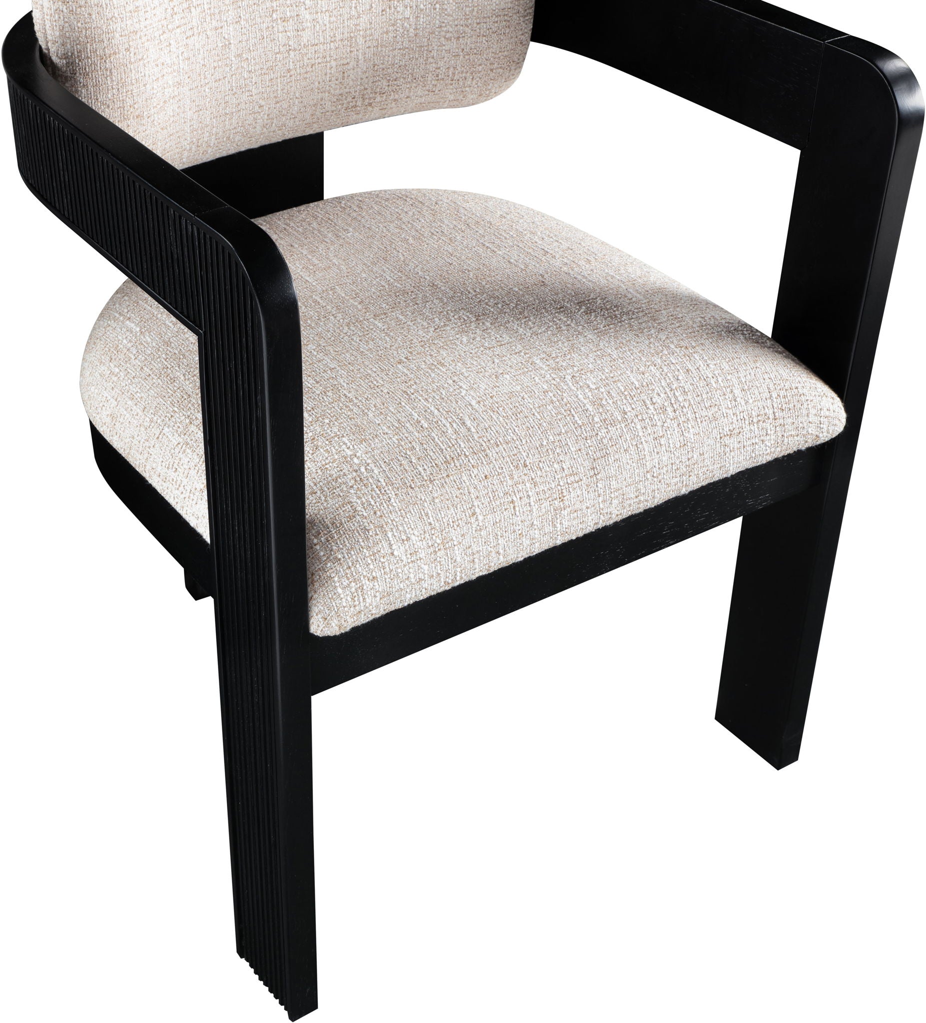 Sacha - Linen Dining Chair With Black Base (Set of 2)