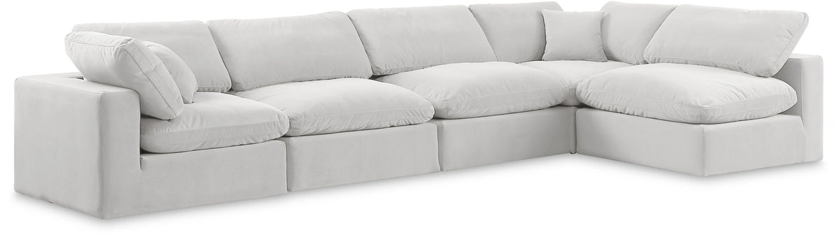 Comfy - 5 Piece Velvet Modular Sectional