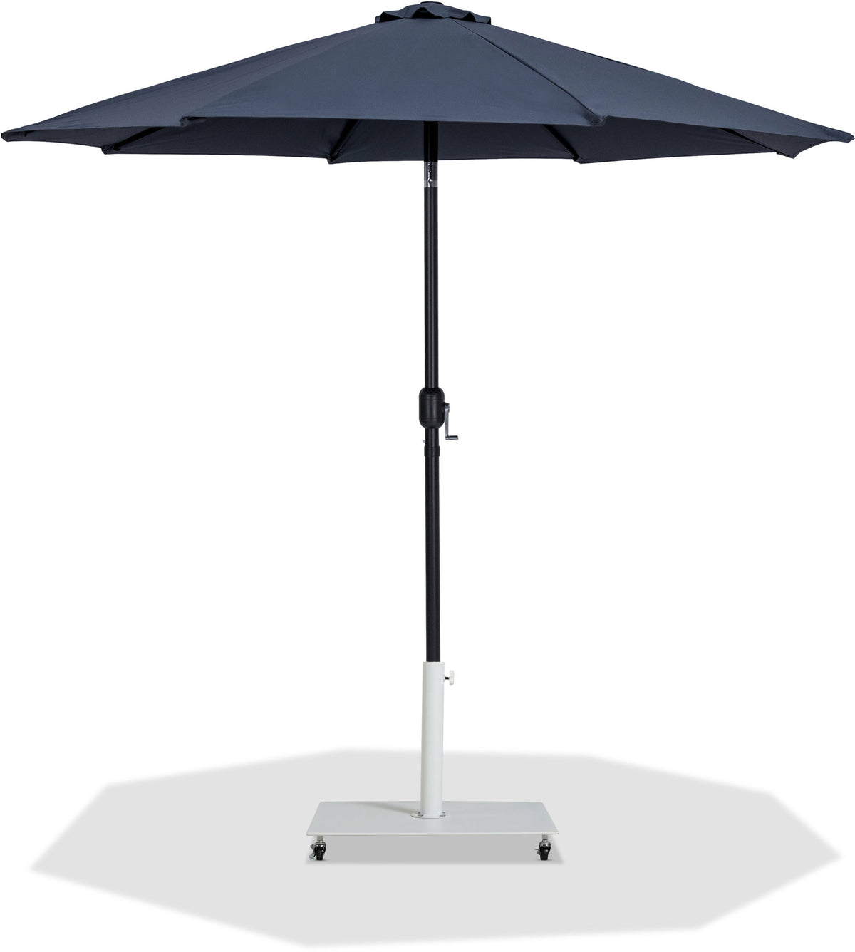 Fiji - Aluminum Patio Umbrella With Square White And Black Base