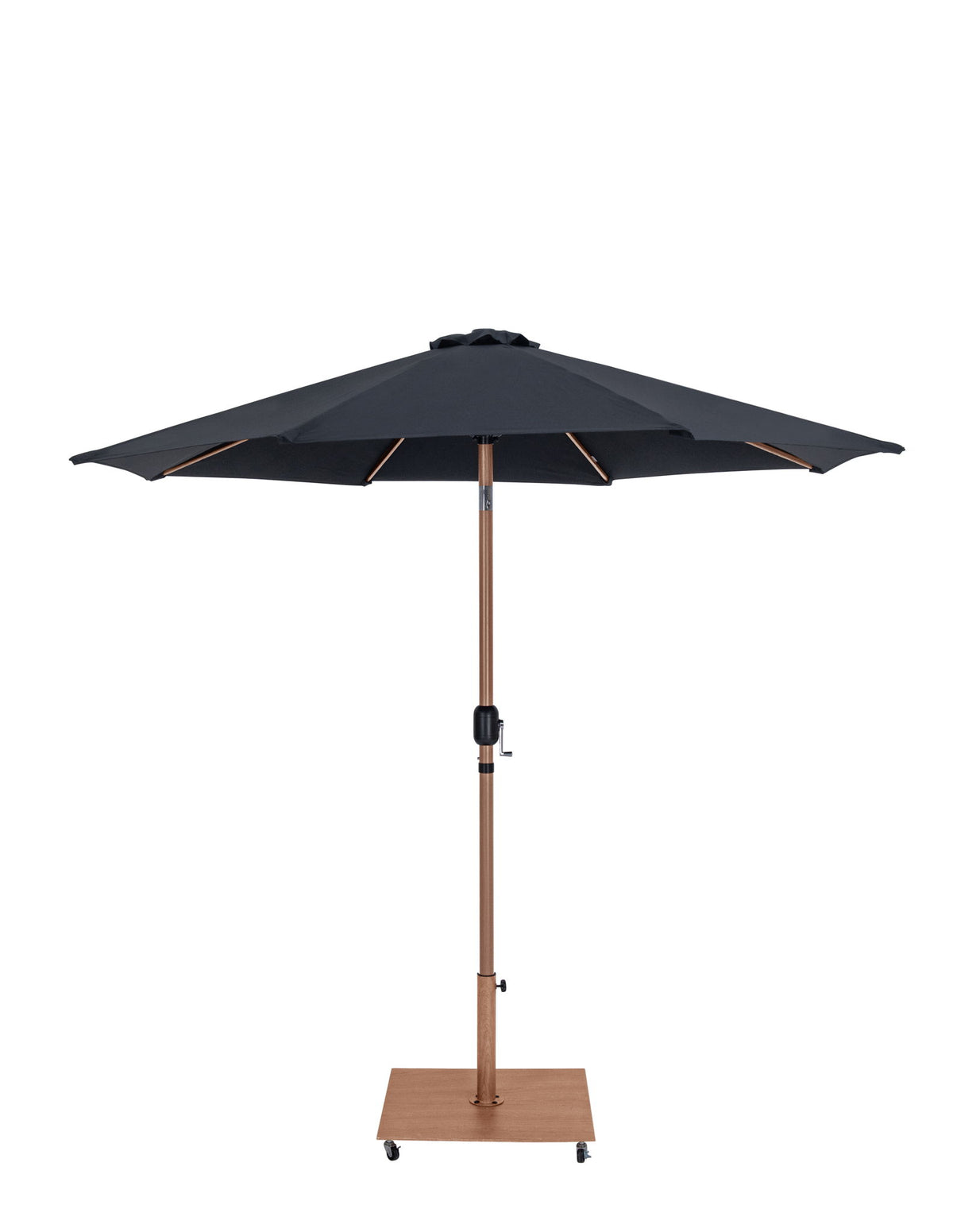 Fiji - Aluminum Patio Umbrella With Square Teak Base