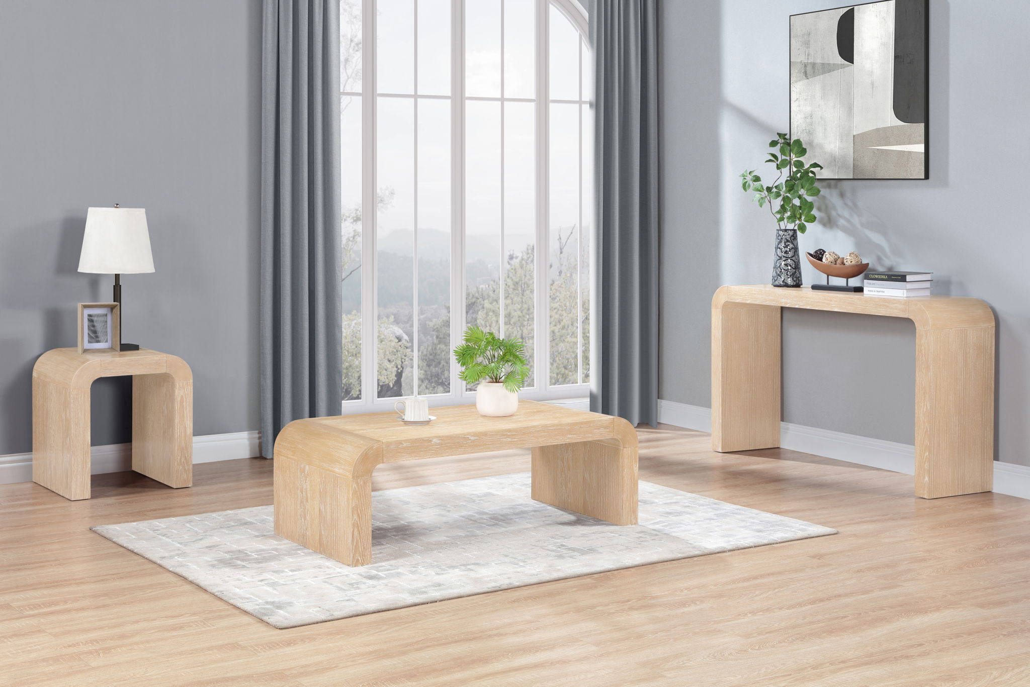 Toulon - Oak Veneer Console Table