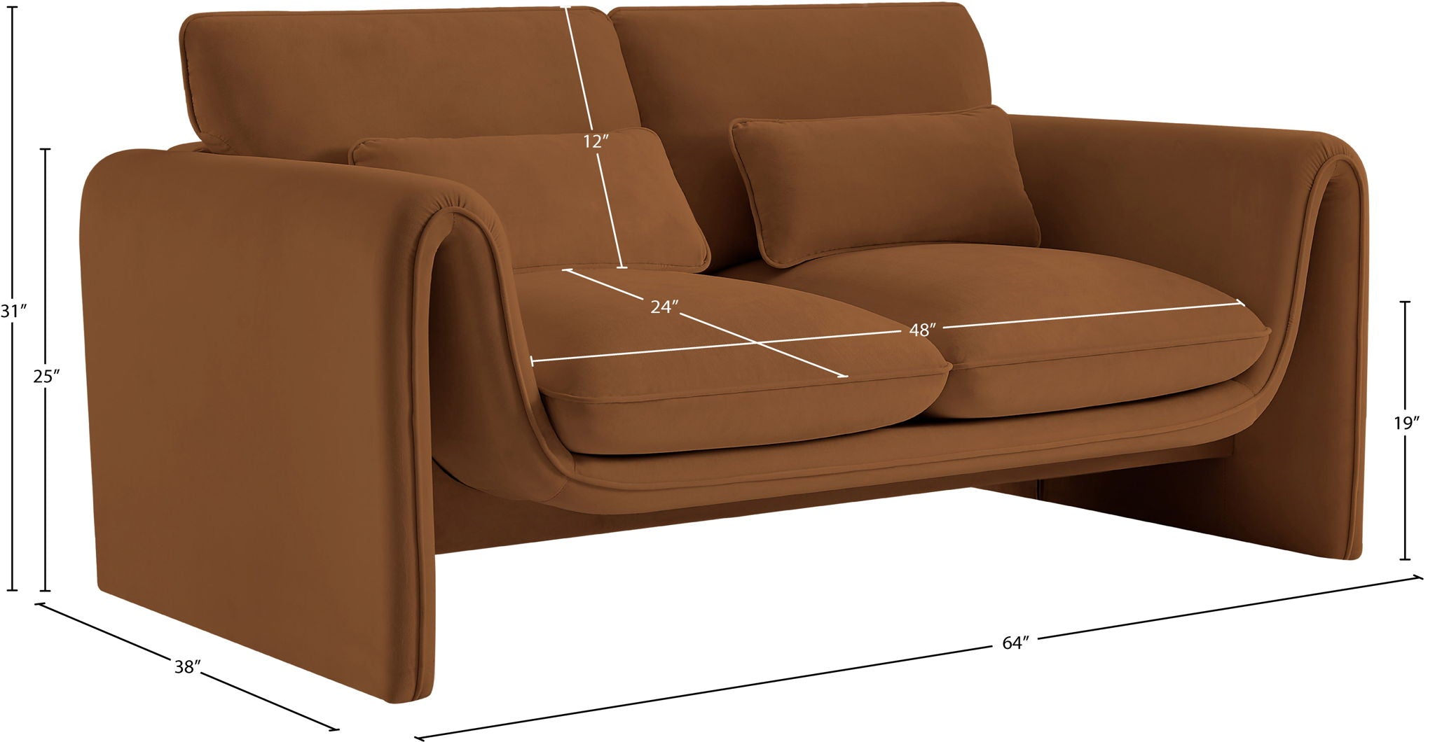 Sloan - Loveseat - Saddle