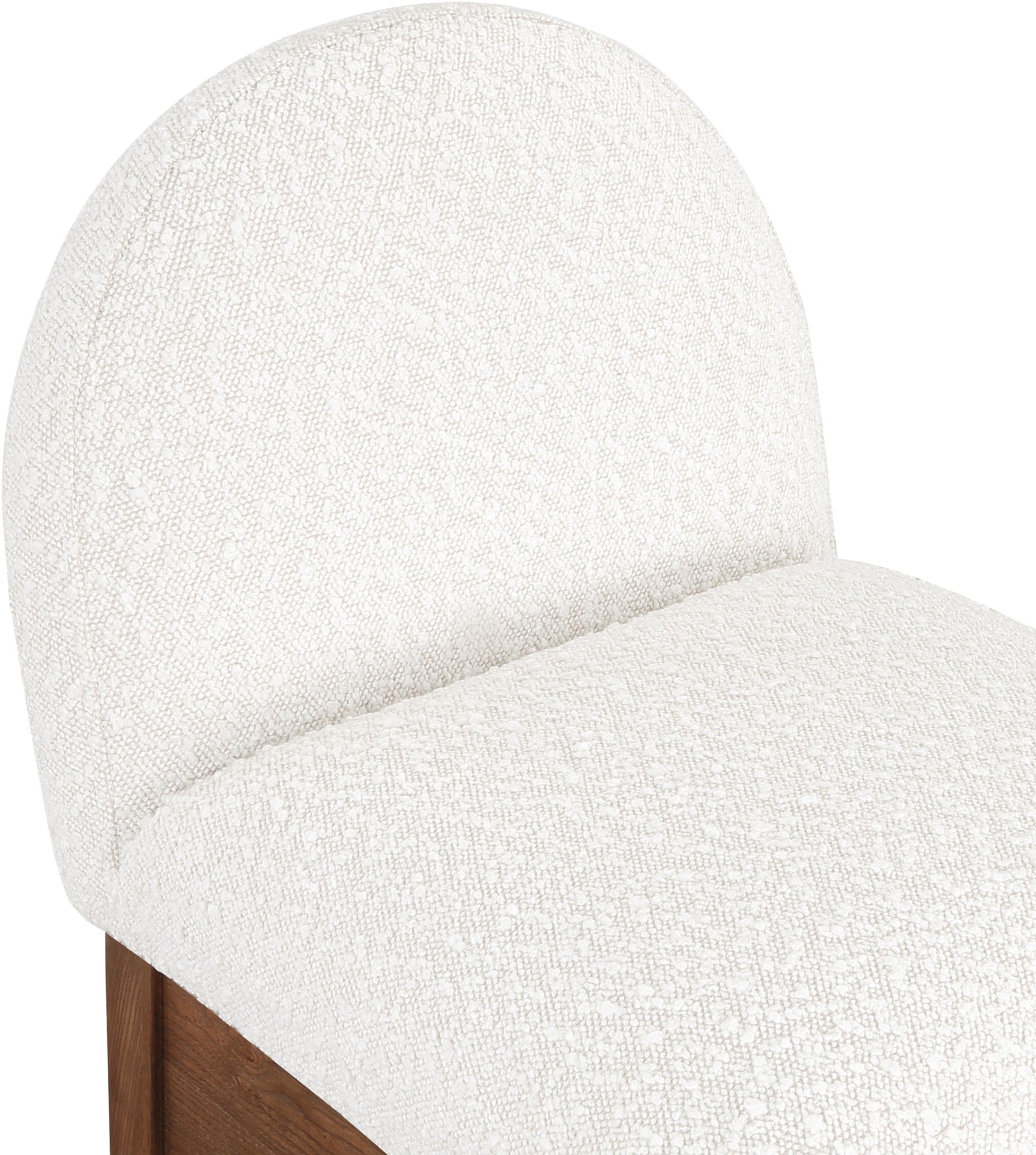Waldorf - Boucle Stool With Brown Legs