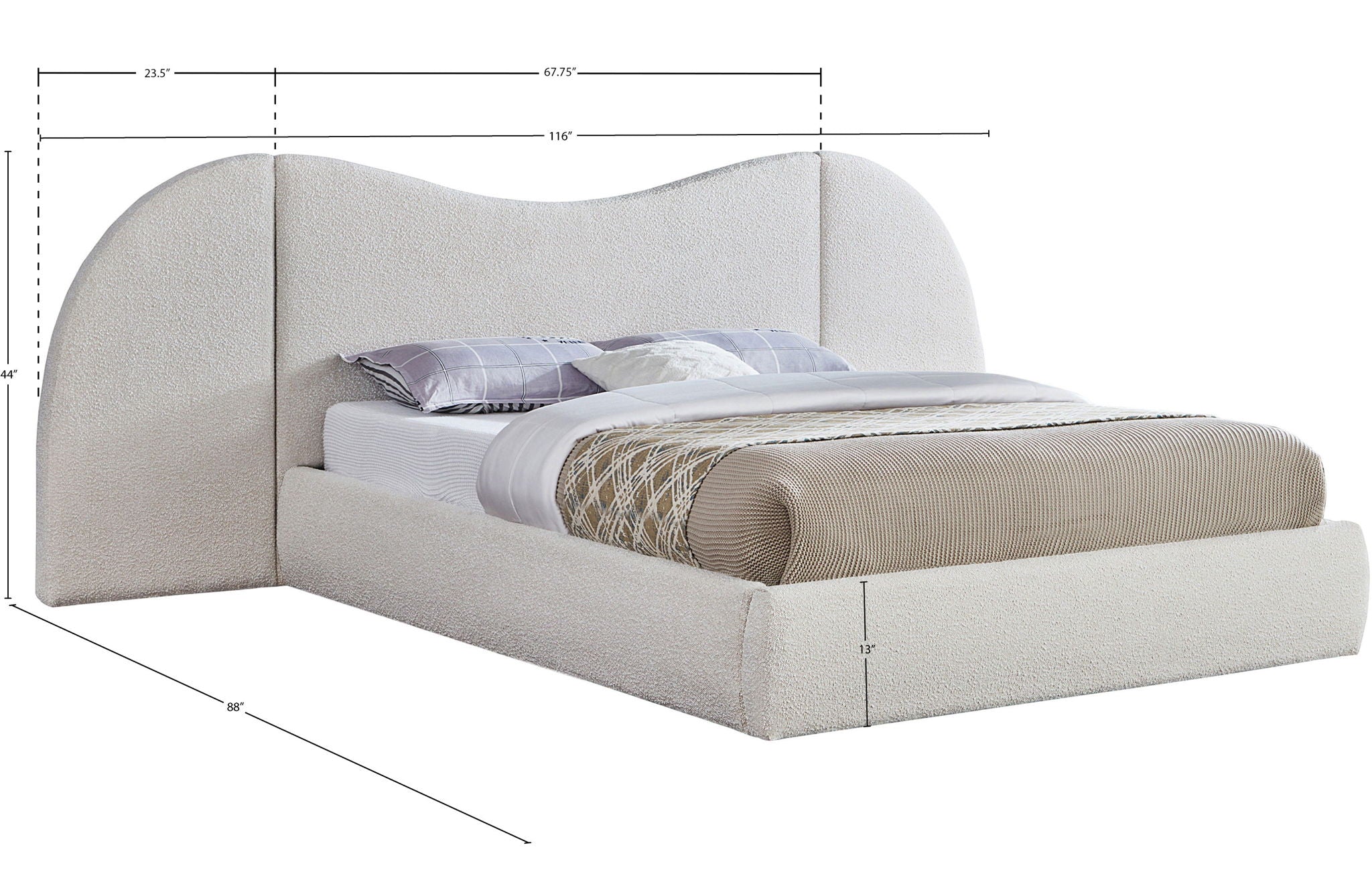 Everest - Boucle Fabric Bed