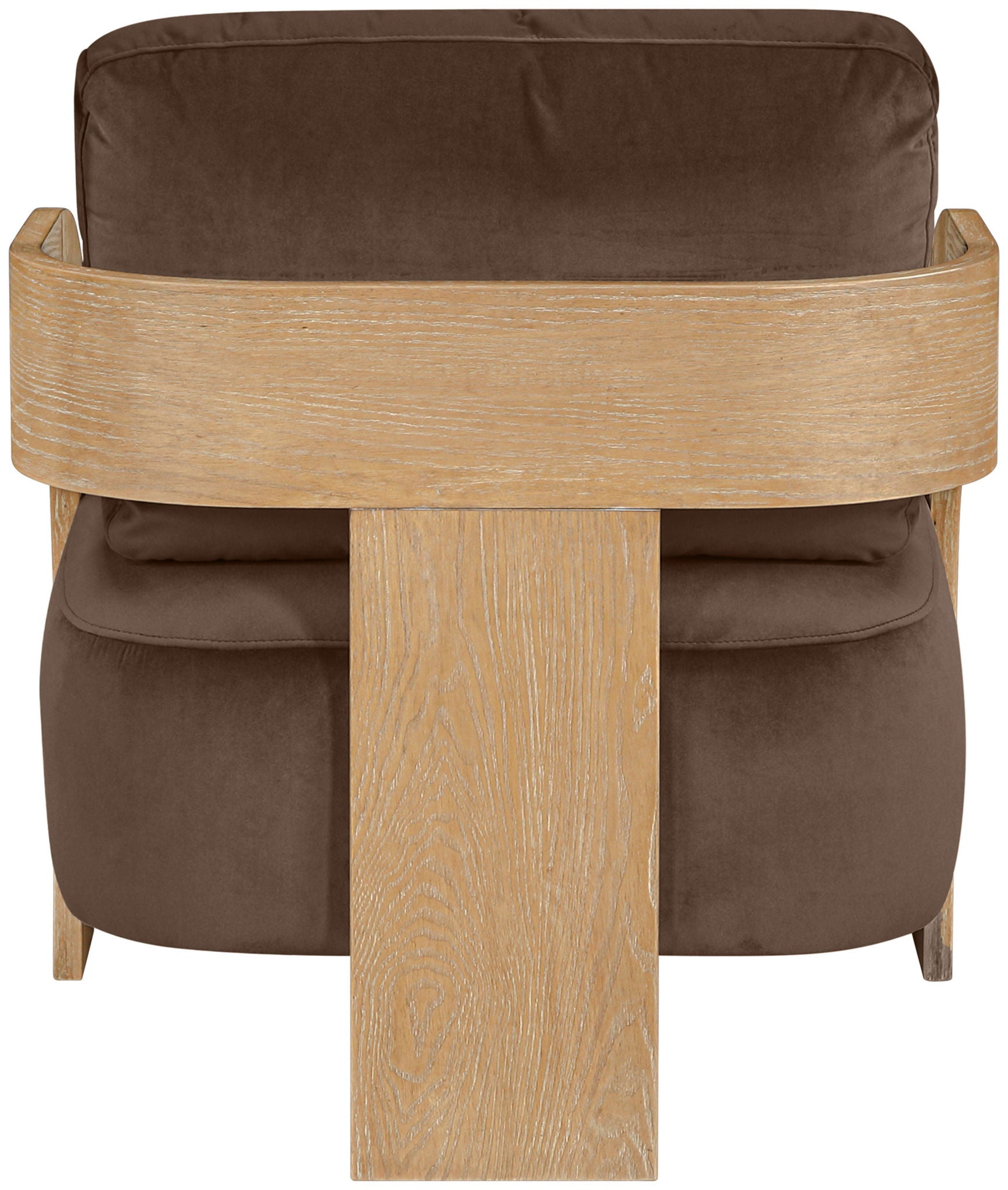 Cedra - Velvet Performance Fabric Upholstered Accent Chair - Natural Frame