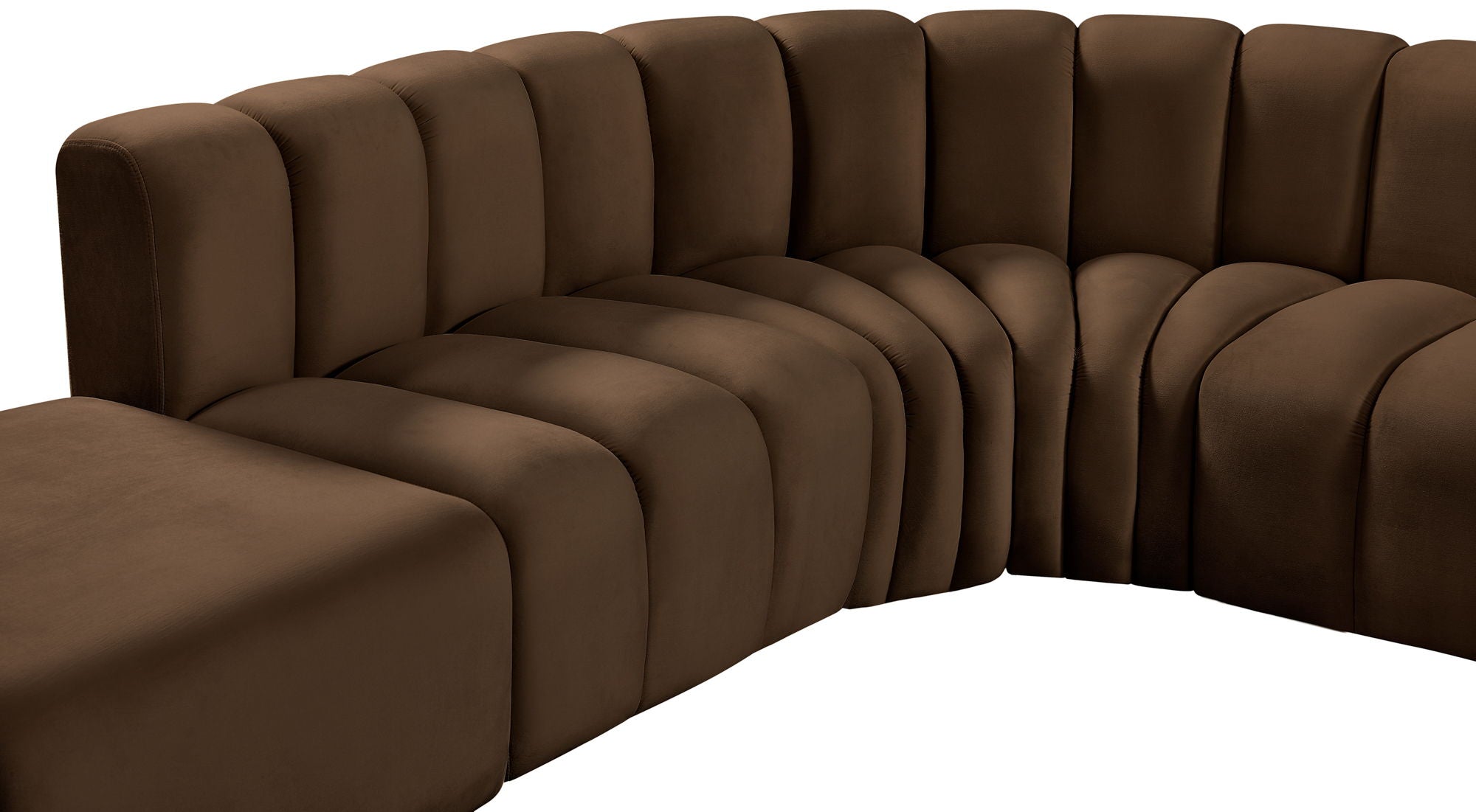 Arc - Velvet 7 Piece Corner Modular Sofa