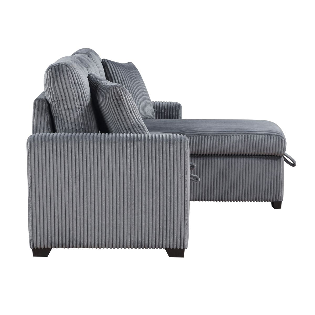 Rhett - 3 Piece Reversible Sectional With Pull-Out Bed And Hidden Storage