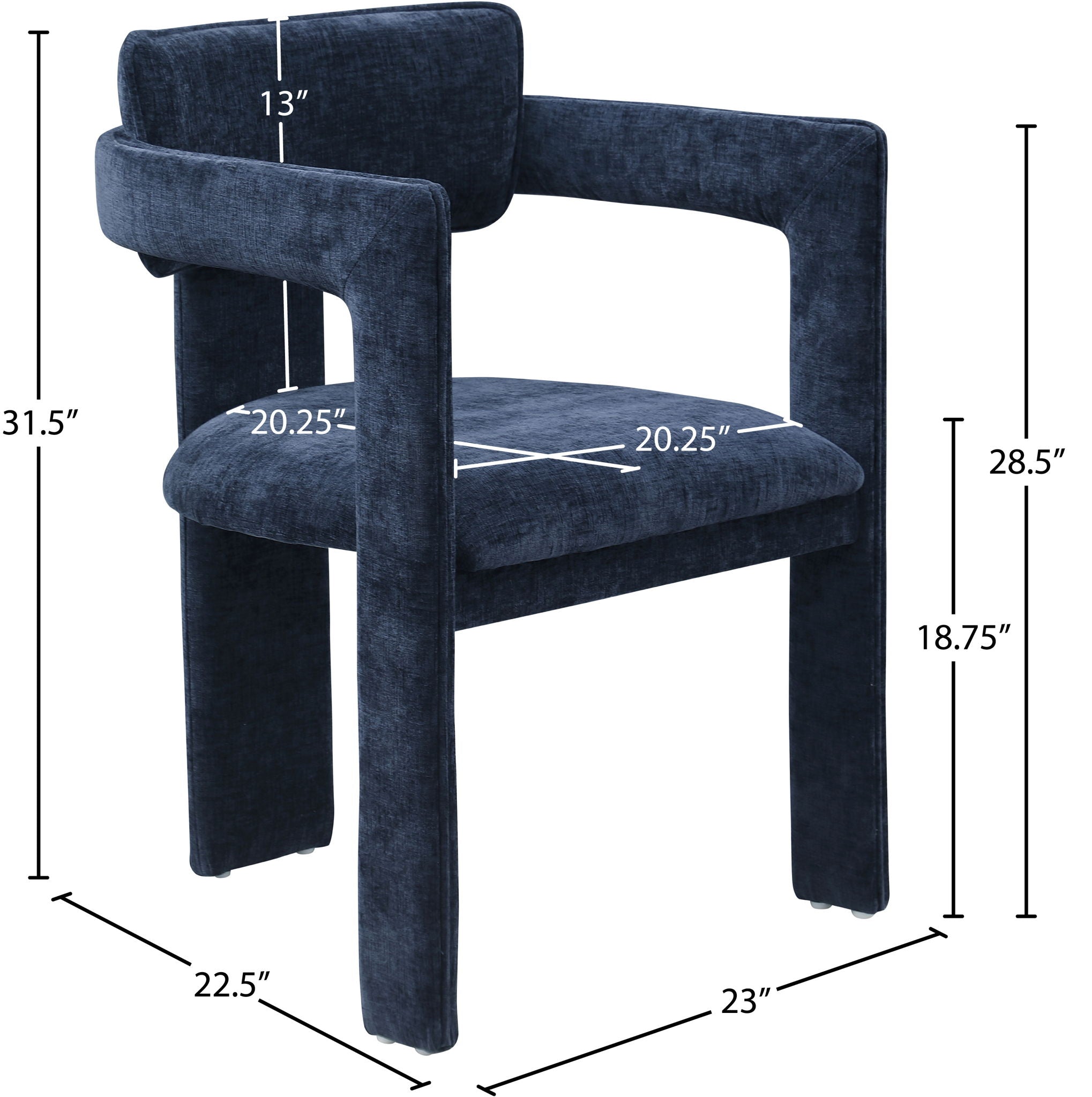 Brenda - Chenille  Dining Chair (Set of 2)