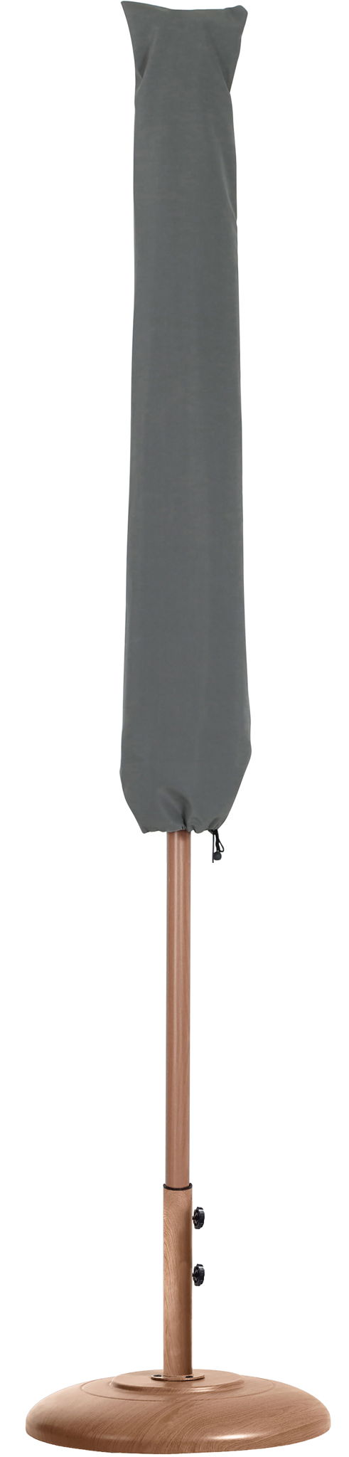 Fiji - Aluminum Patio Umbrella With Round Teak Base