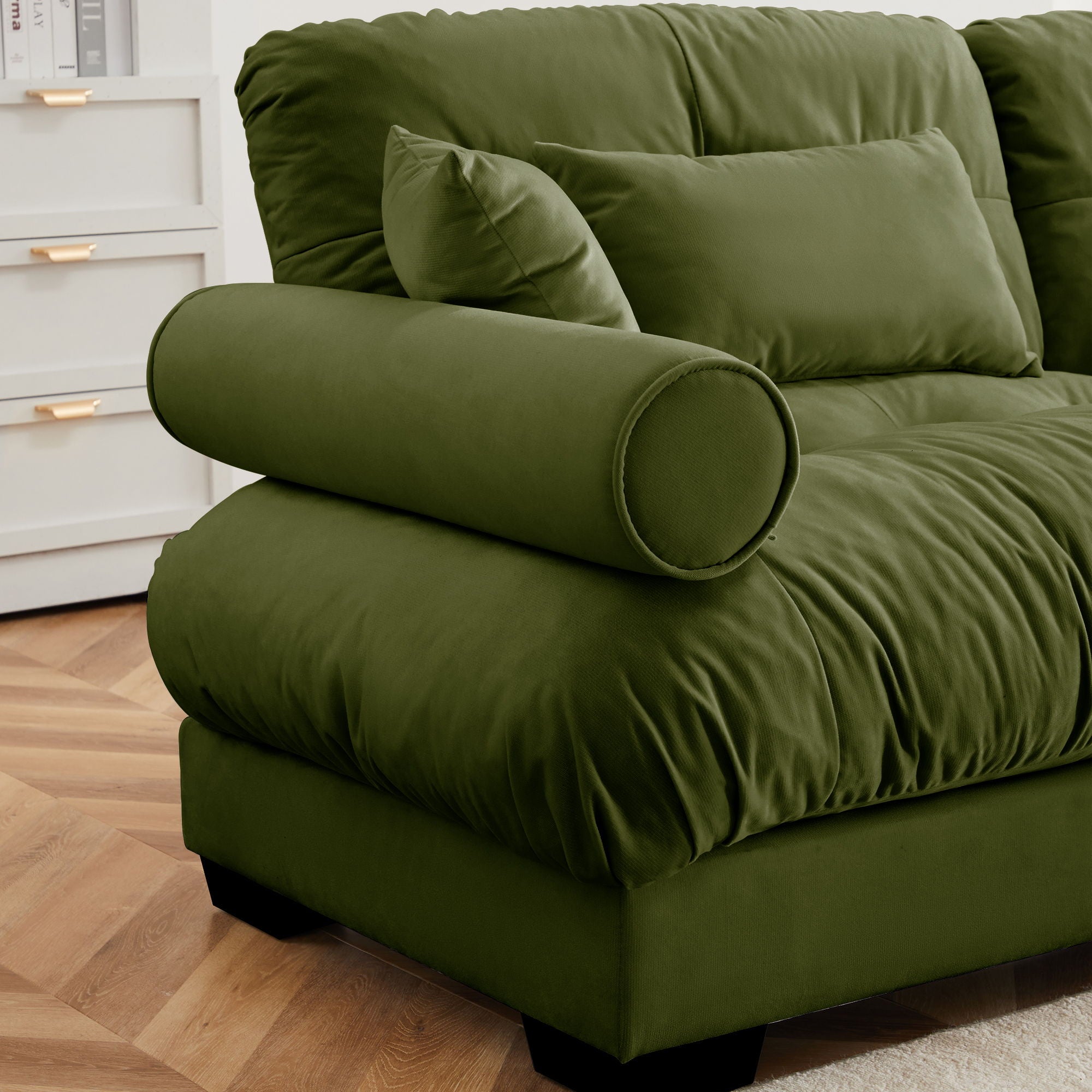 Super Comfort Oversized Modular Sectional Sofa With Movable Ottoman