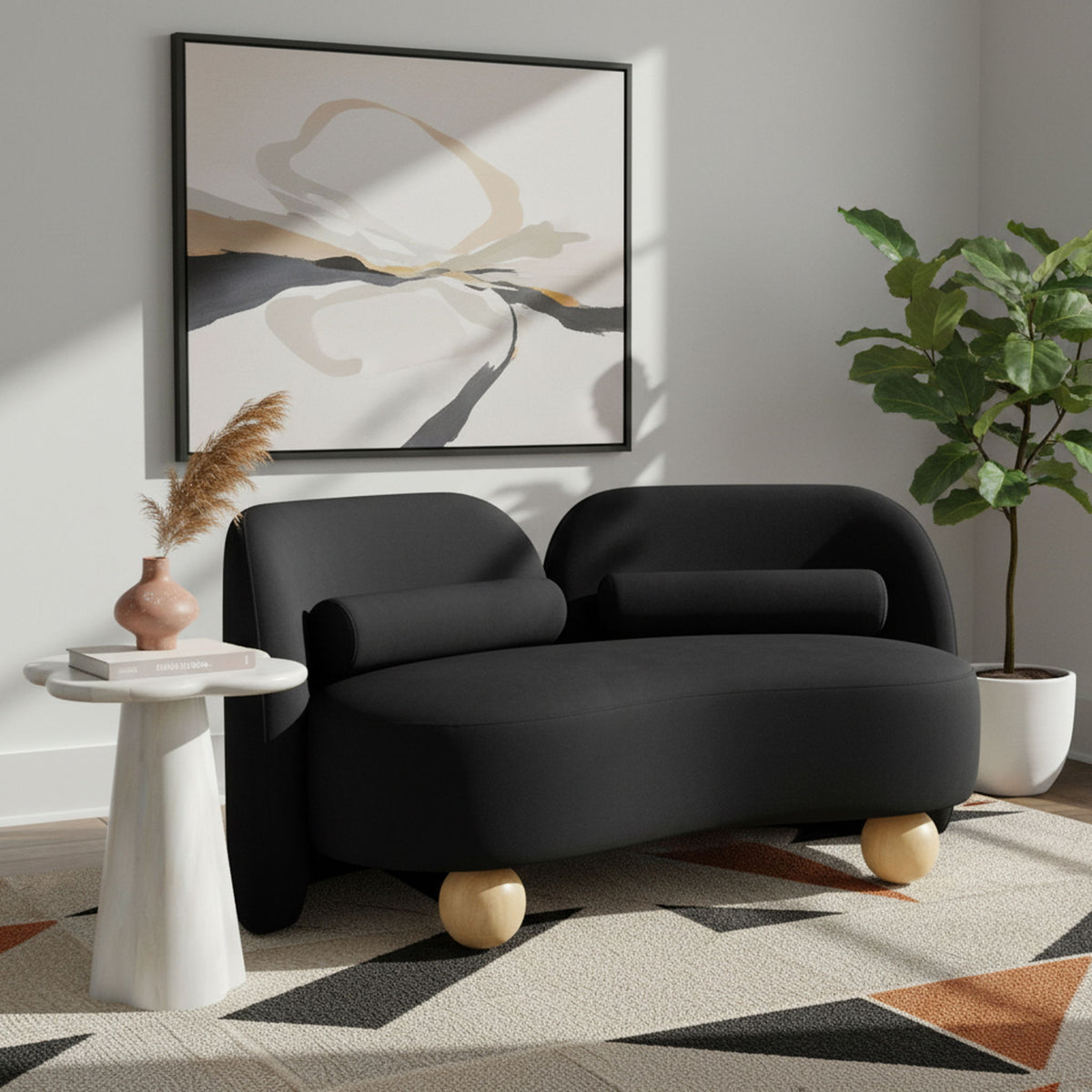 Daphne - Velvet Loveseat