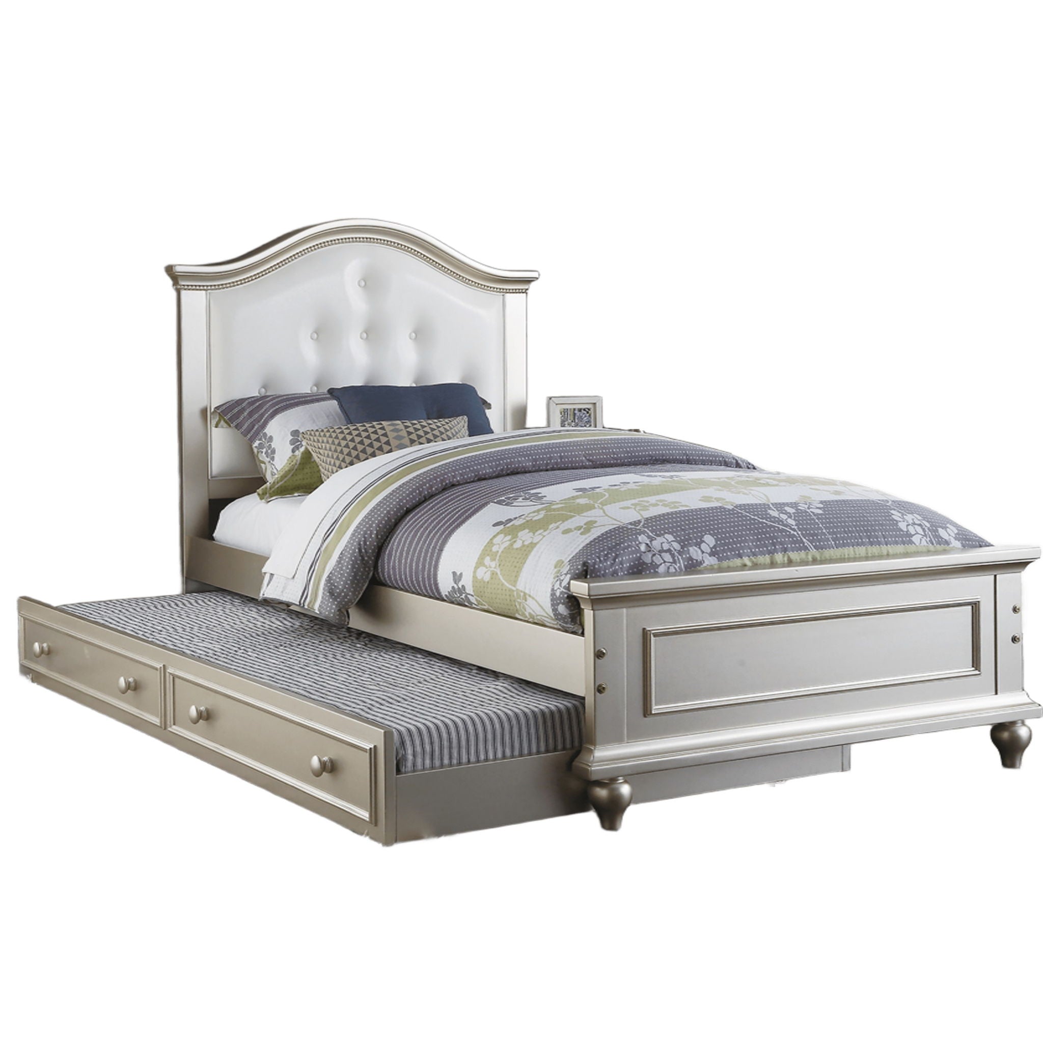 Contemporary Style Bed With Trundle