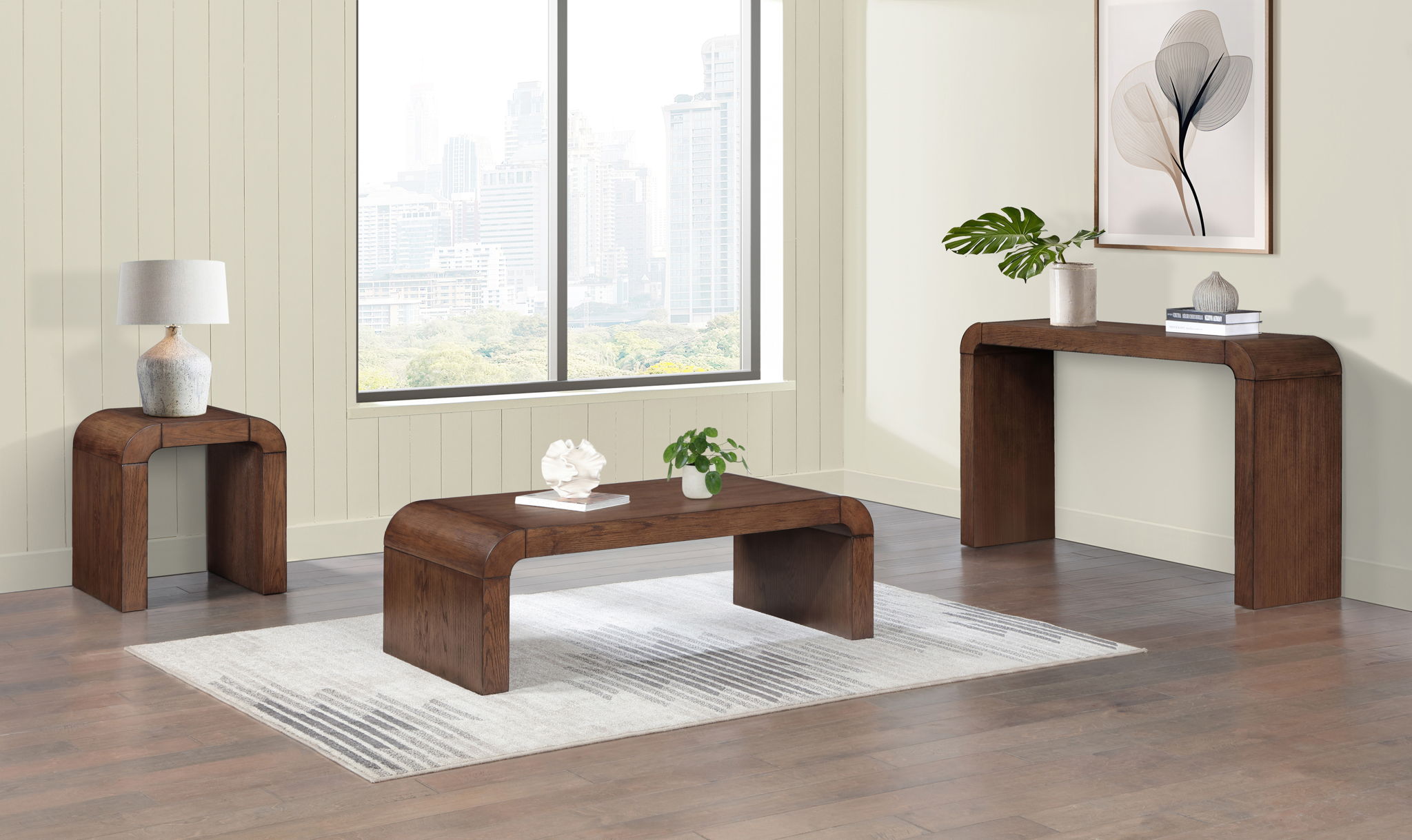 Toulon - Oak Veneer Console Table