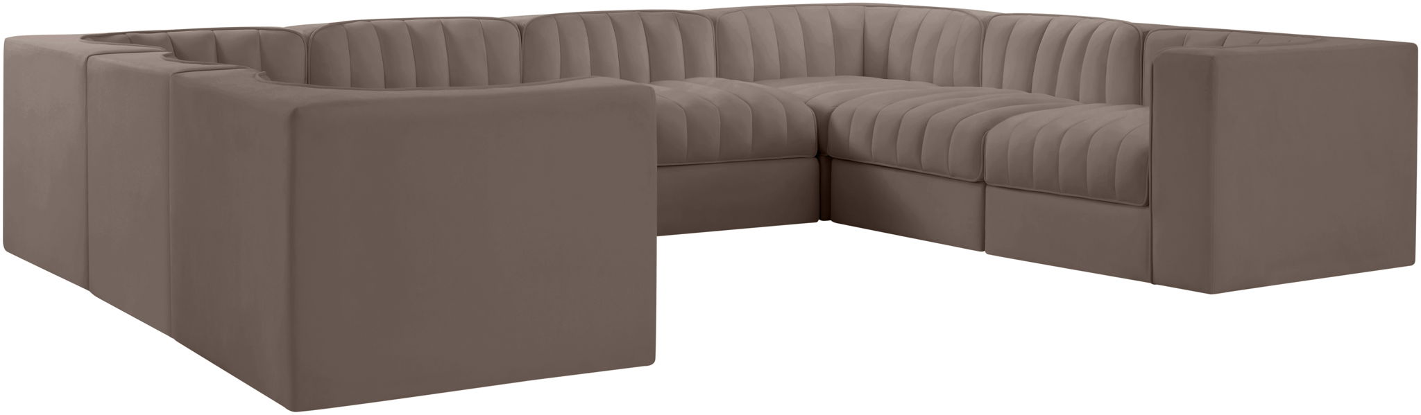 Rummi - Velvet Performance Fabric Upholstered Modular Sectional