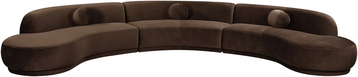 Avra - 177.5" Velvet Performance Fabric Upholstered Sectional