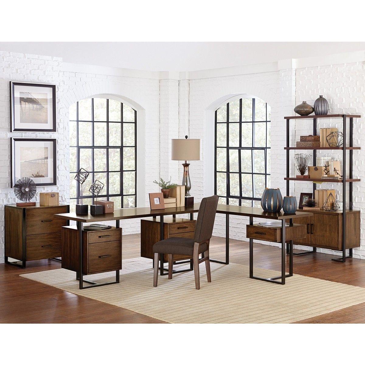 Sedley - File Cabinet - Brown / Black