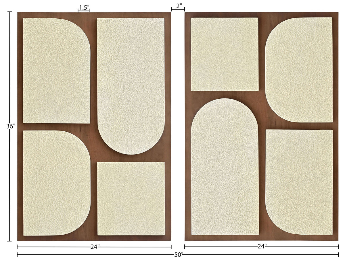 Icon - Mango Wood 2 Piece Wall Art