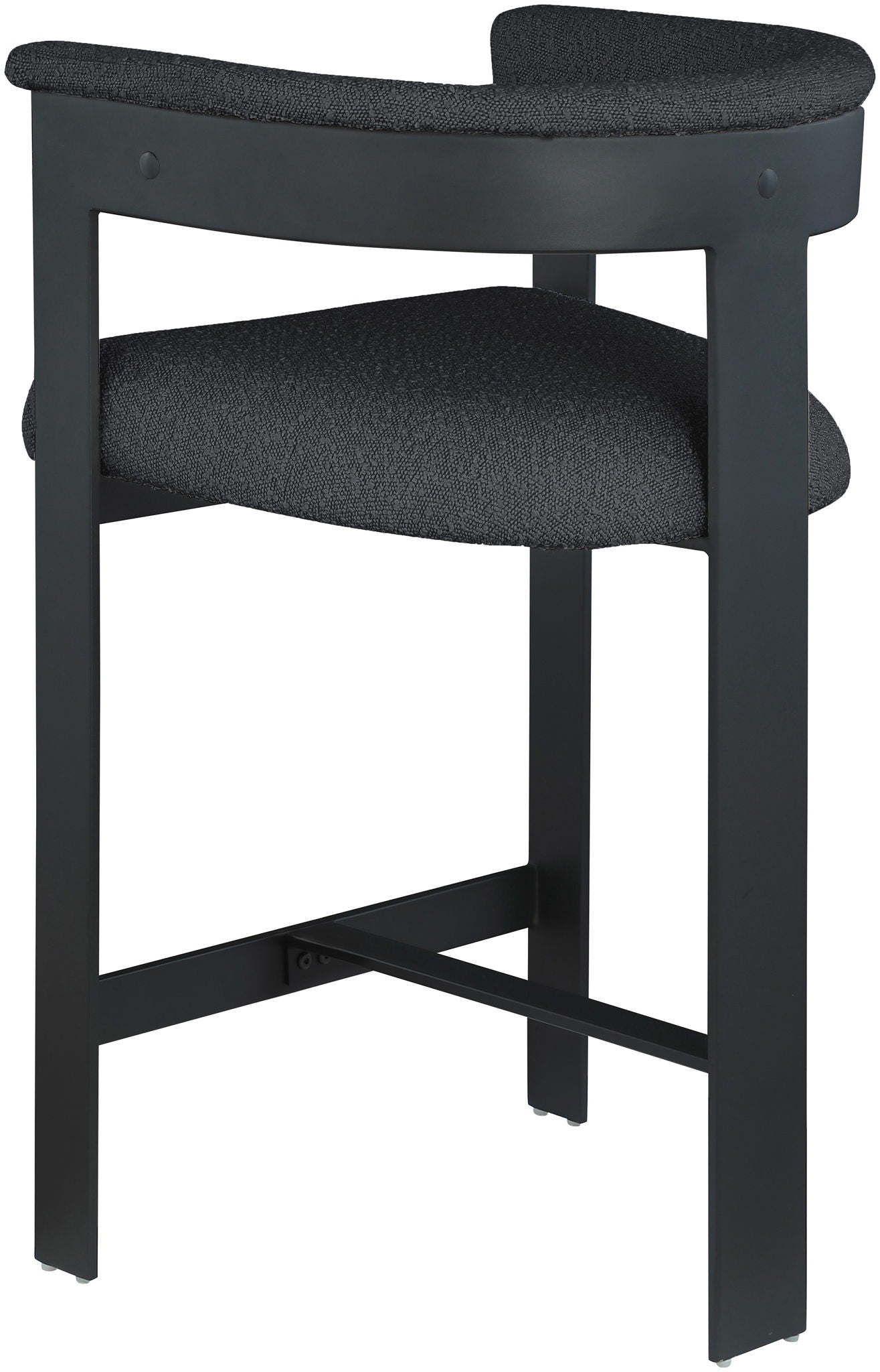 Romeo - Boucle Counter Stool With Black Base (Set of 2)