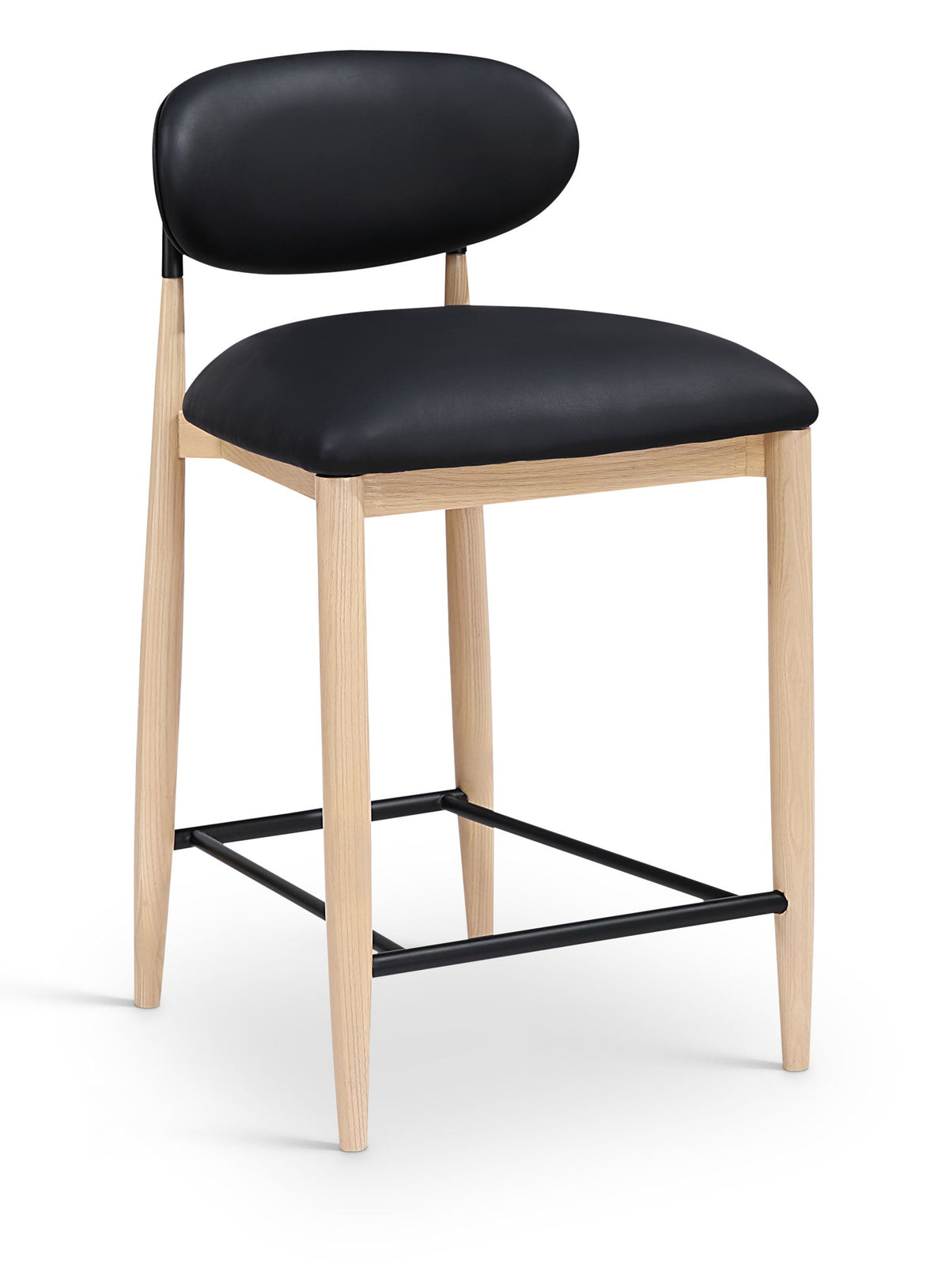 Riccio - Stool - Natural And Black Frame
