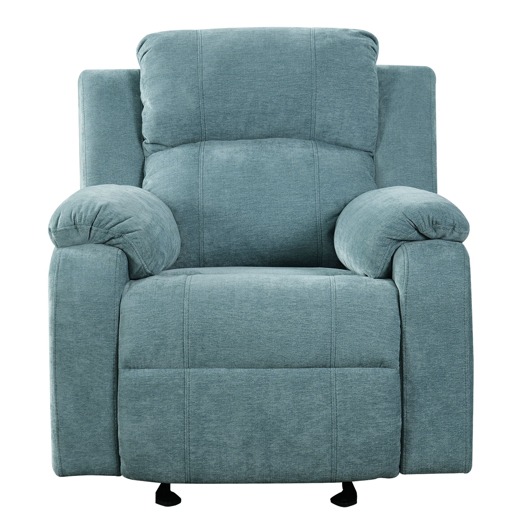 Upholstered Manual Recliner Chair With 3 Adjustable Backrest Positions