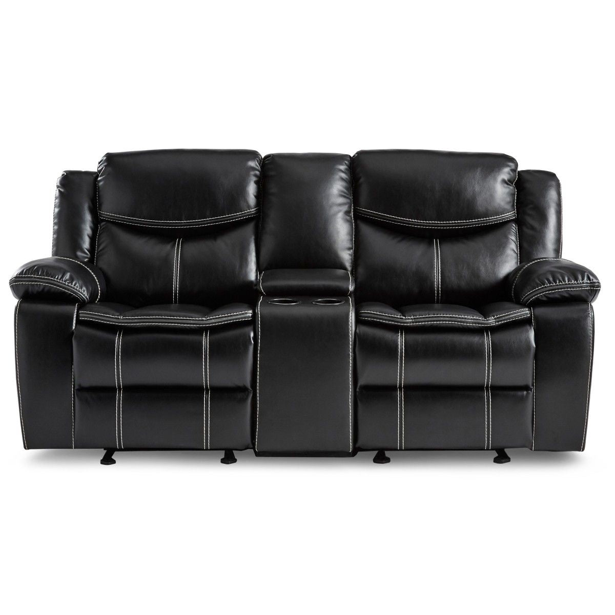 Bastrop - Double Glider Reclining Loveseat With Center Console