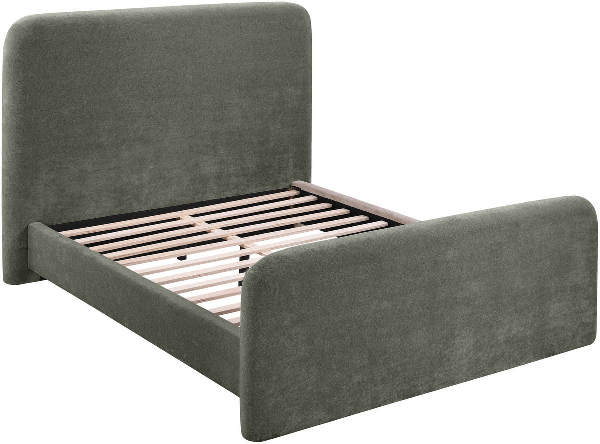 Fira - Chenille Fabric Upholstered Bed