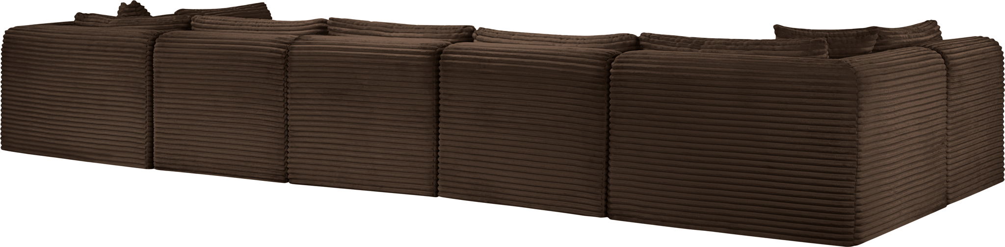 Shaggy - 7 Piece Modular U-Shaped Armless Sectional