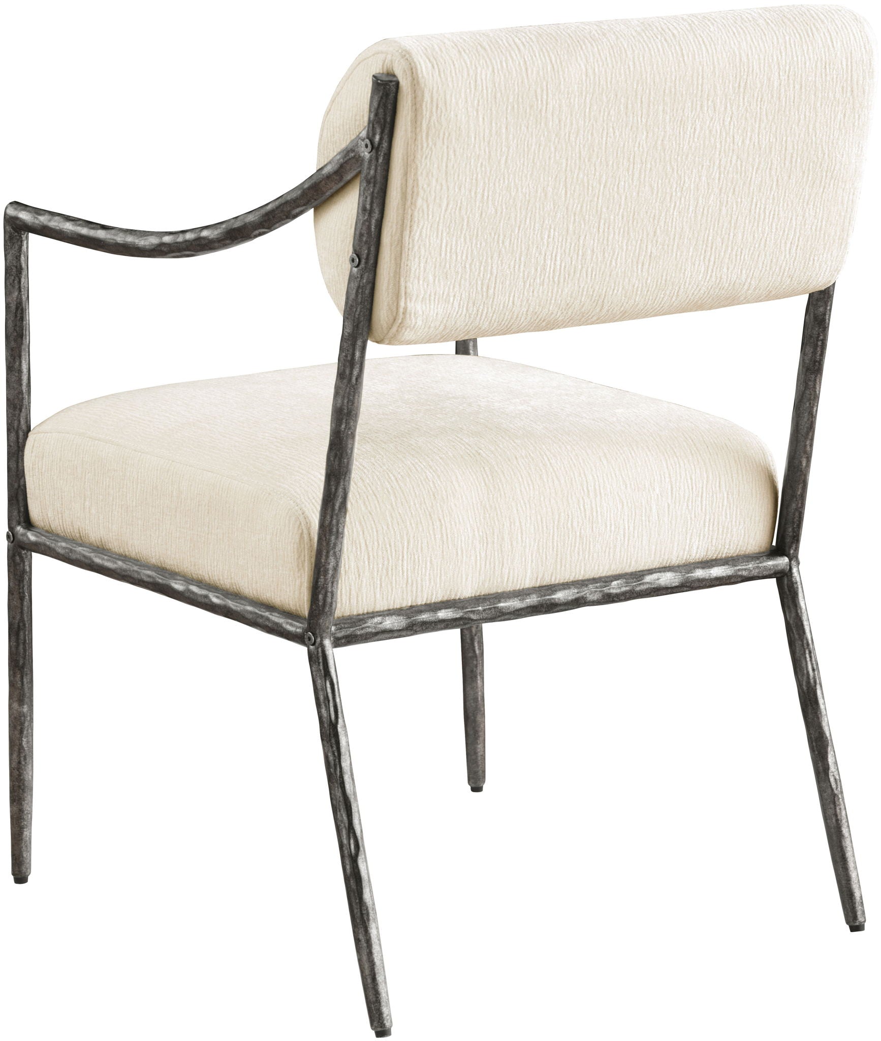 Bastille - Upholstered Dining Arm Chair (Set of 2) - Silver Frame