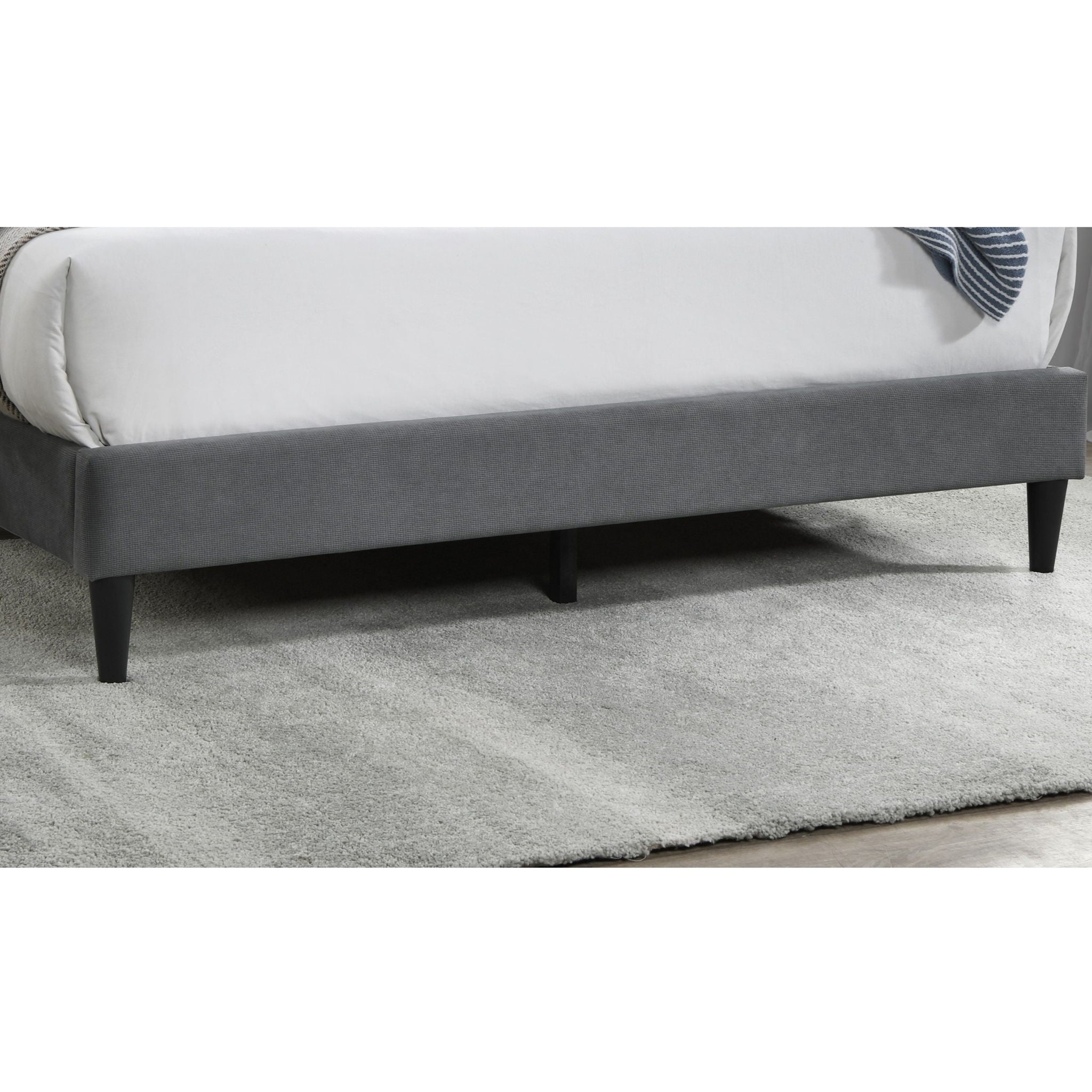 Full Size Bed Upholstered Box Headboard - Gray
