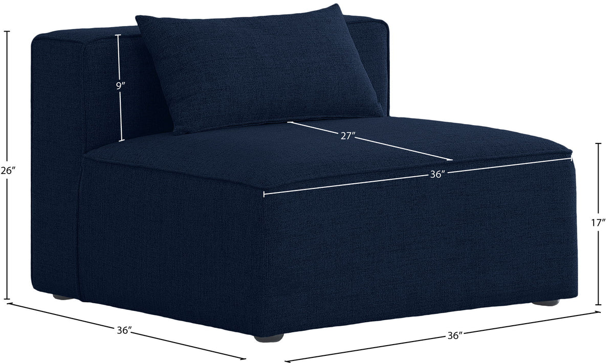 Cube - Linen Armless Chair
