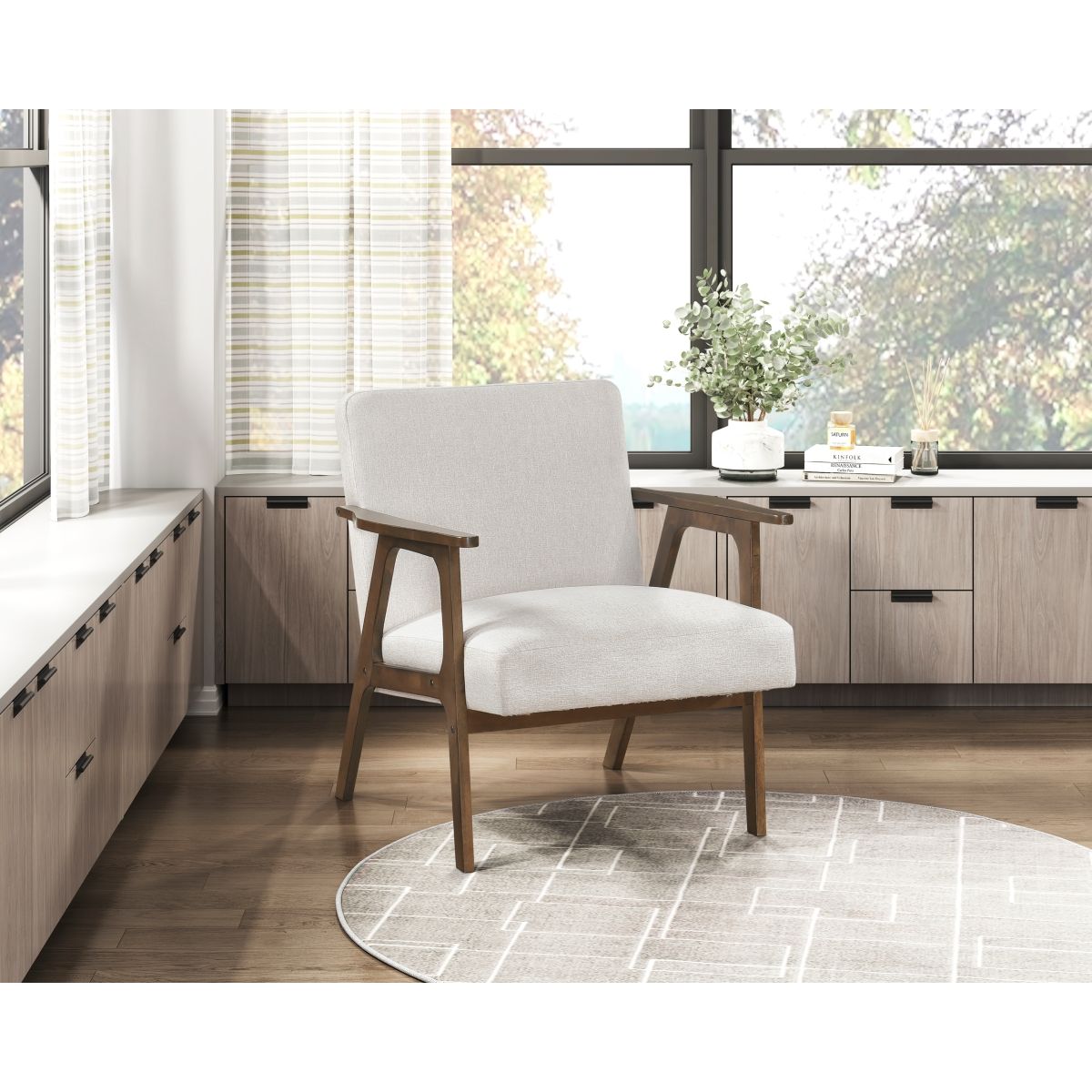 Omara - Accent Chair Dark Brown Base