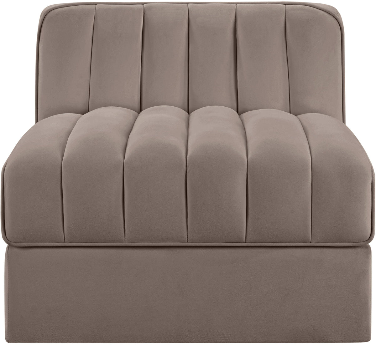 Rummi - Velvet Performance Fabric Upholstered Modular Armless Chair
