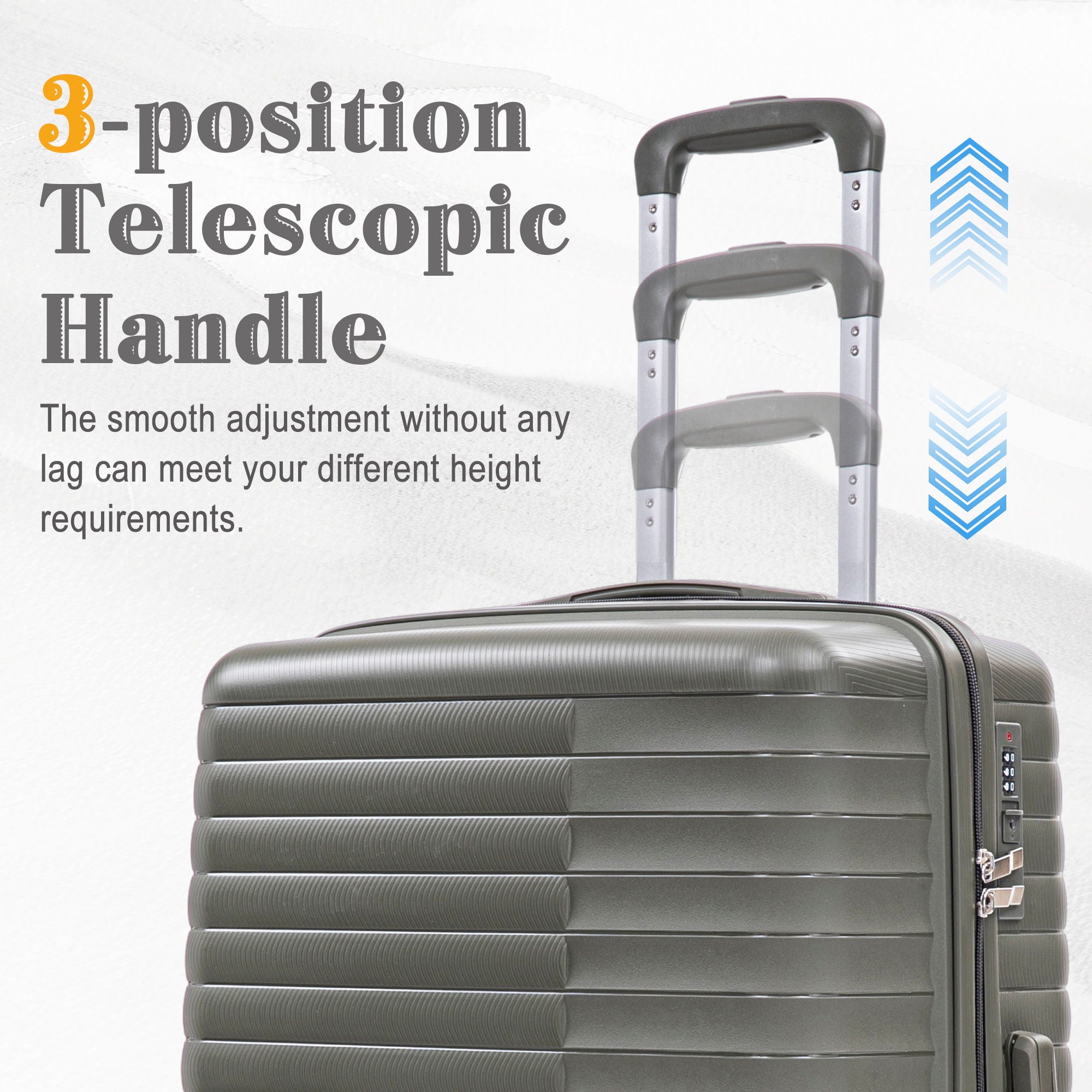 4 Piece Luggage Set, Combination Lock