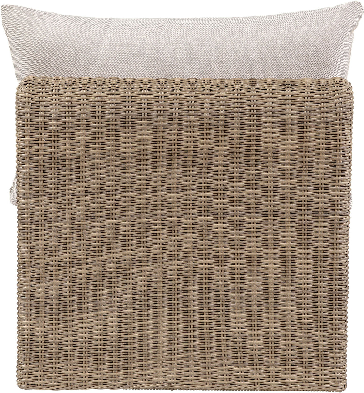 Seacrest - Olefin Water Resistant Fabric And Wicker Outdoor Patio Armless Chair
