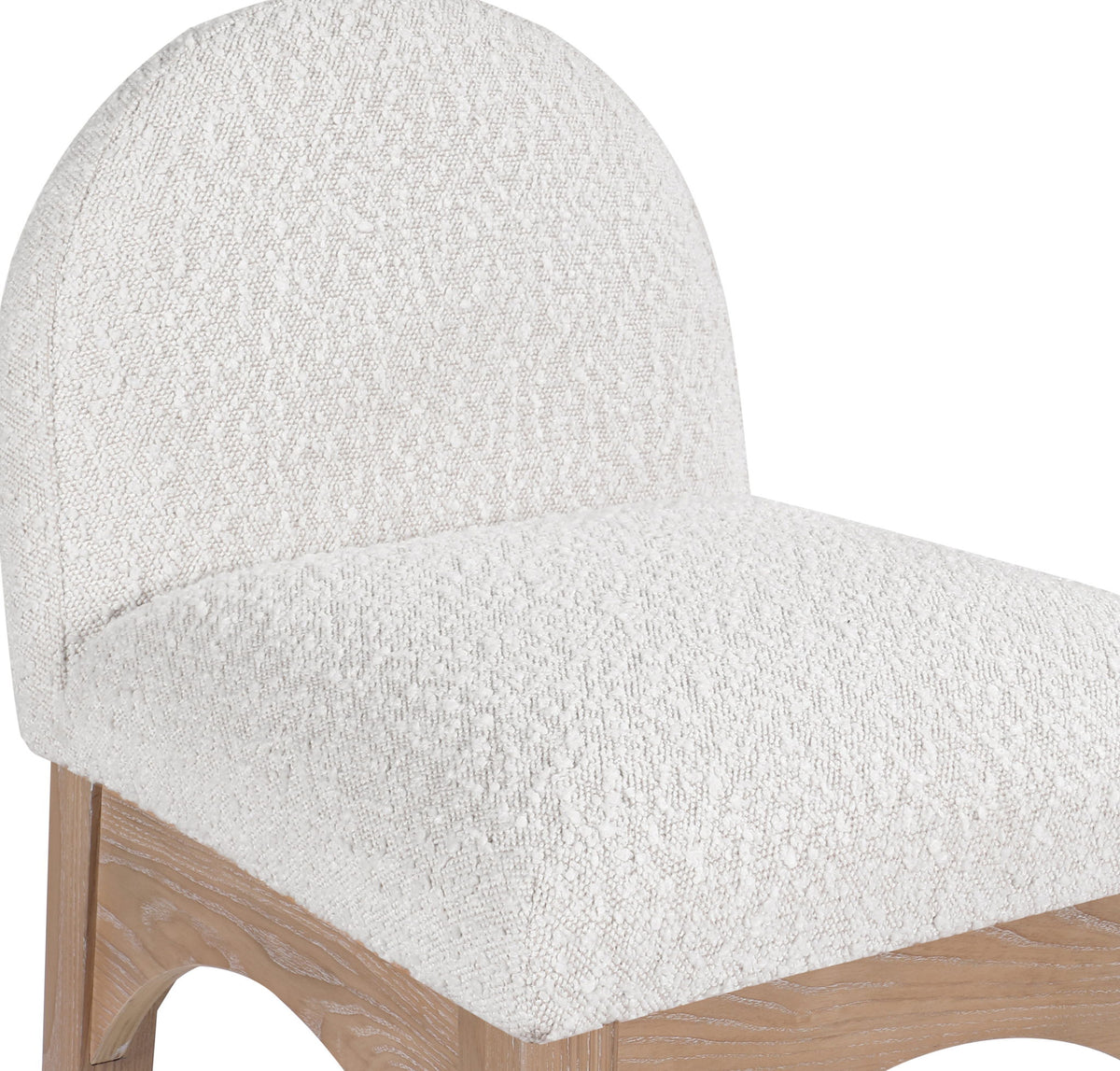 Waldorf - Boucle Stool With Natural Legs