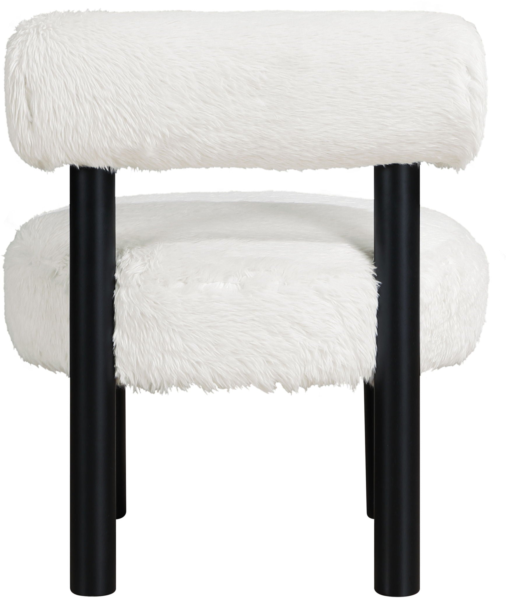 Ambre - Vegan Shearling Fabric Upholstered Accent Chair