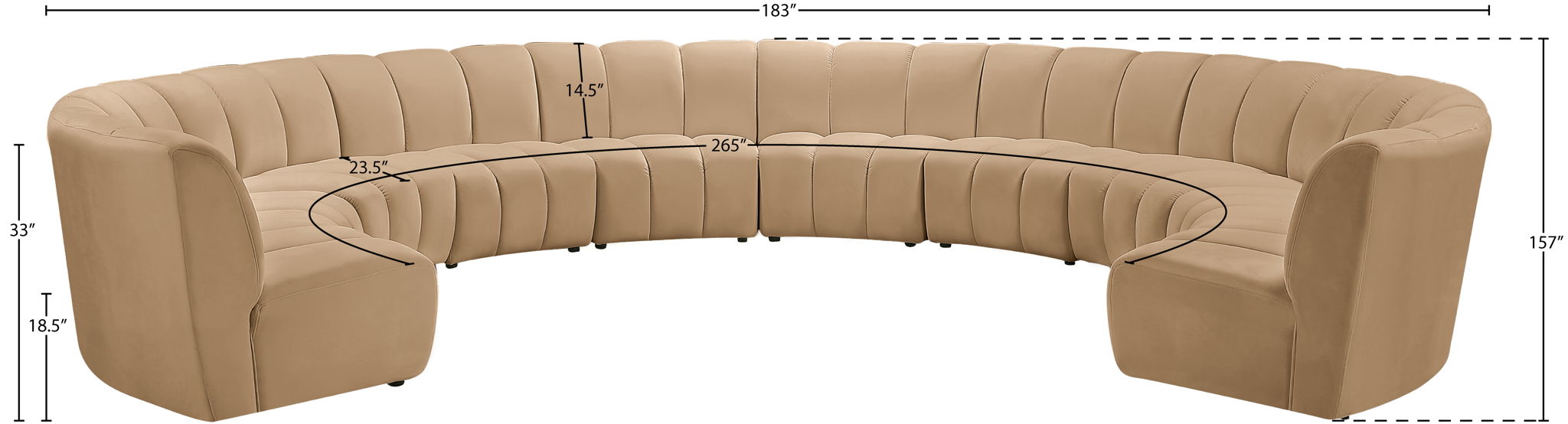 Infinity - 10 Piece Modular Sectional - Camel