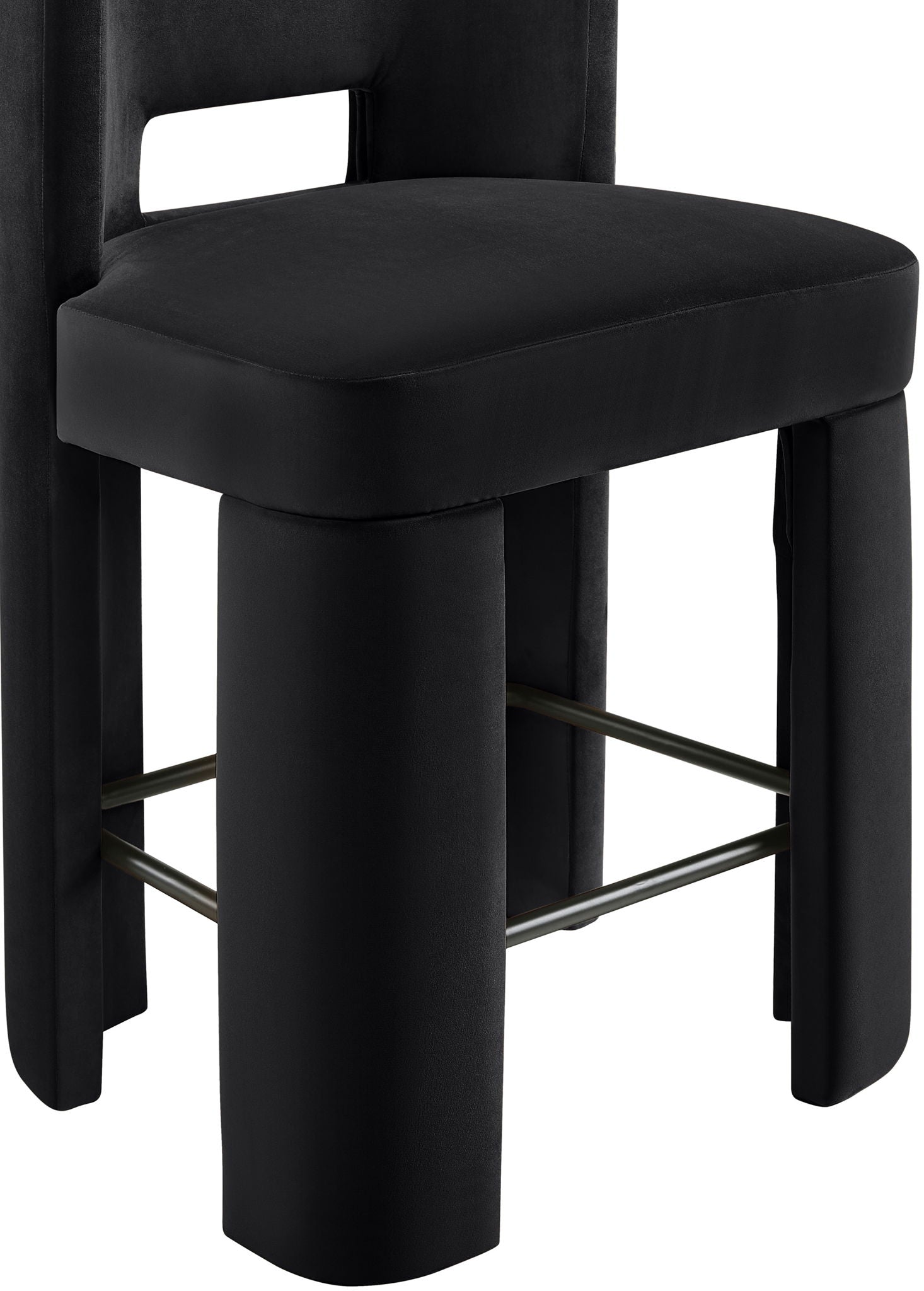 Zuno - Velvet Performance Fabric Upholstered Counter Stool (Set of 2)