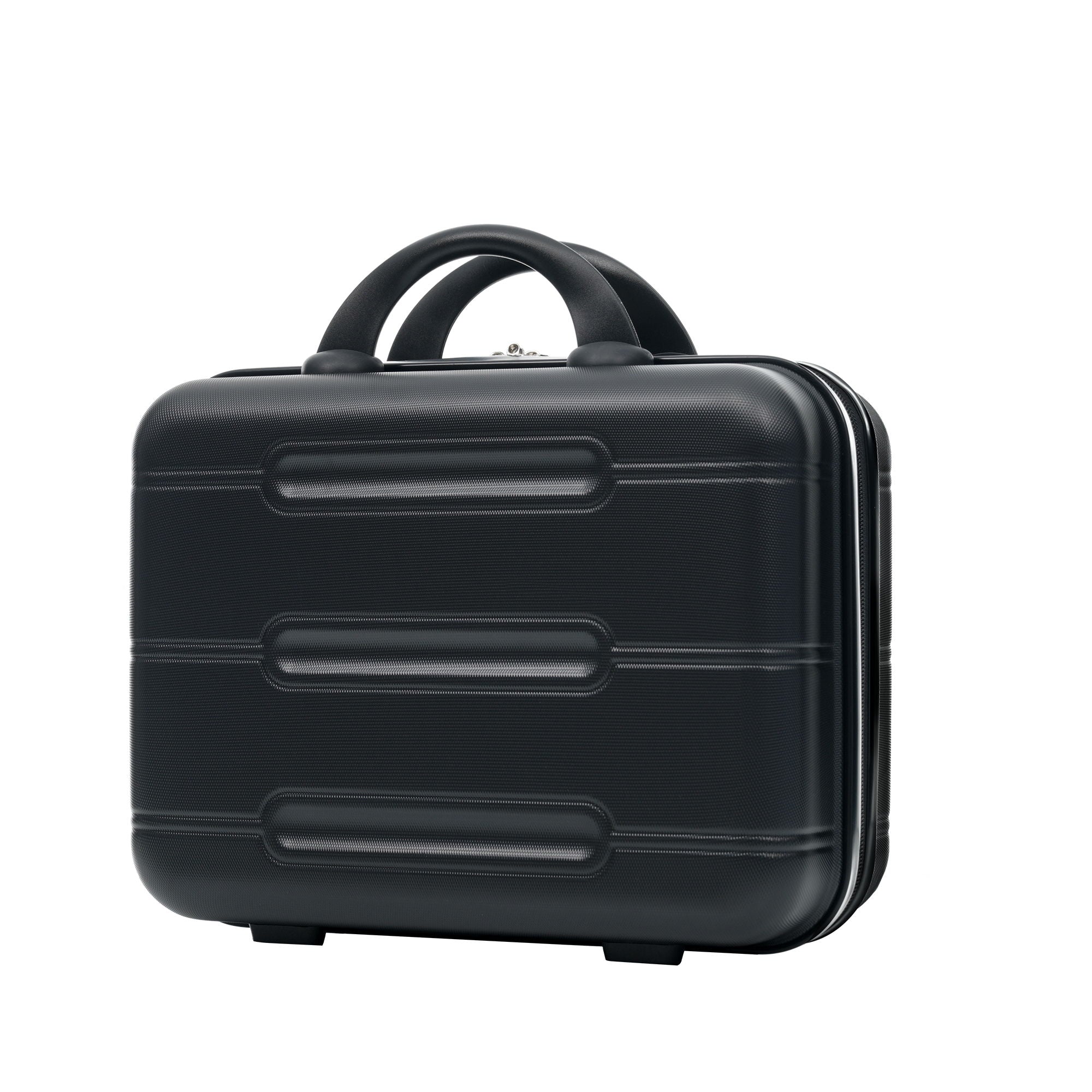 6 Piece Lightweight Hardshell Luggage Set With Double Spinner Wheels, Password Lock