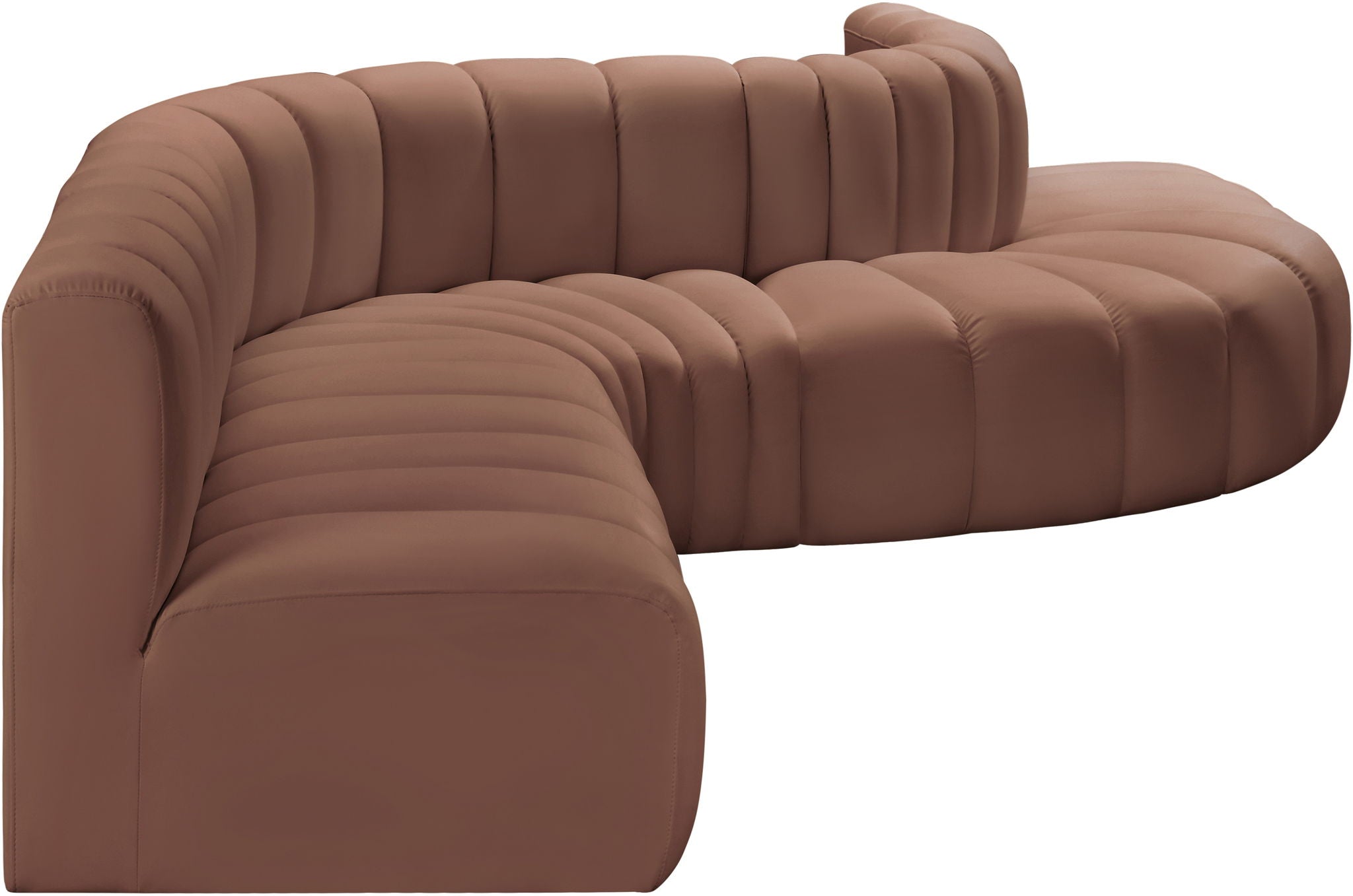 Arc - Faux Leather 7 Piece Modular Sofa
