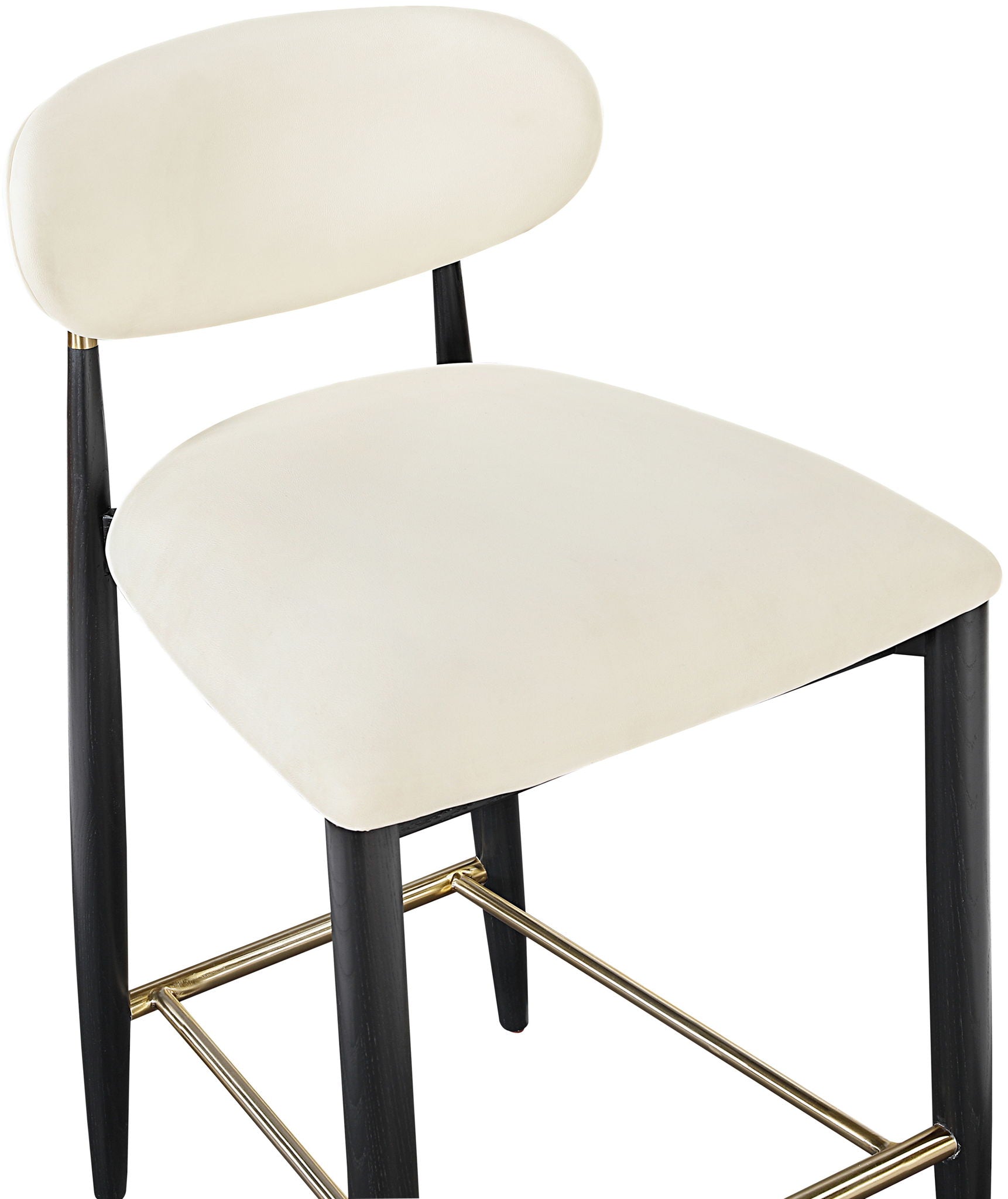 Riccio - Stool - Black And Gold Frame