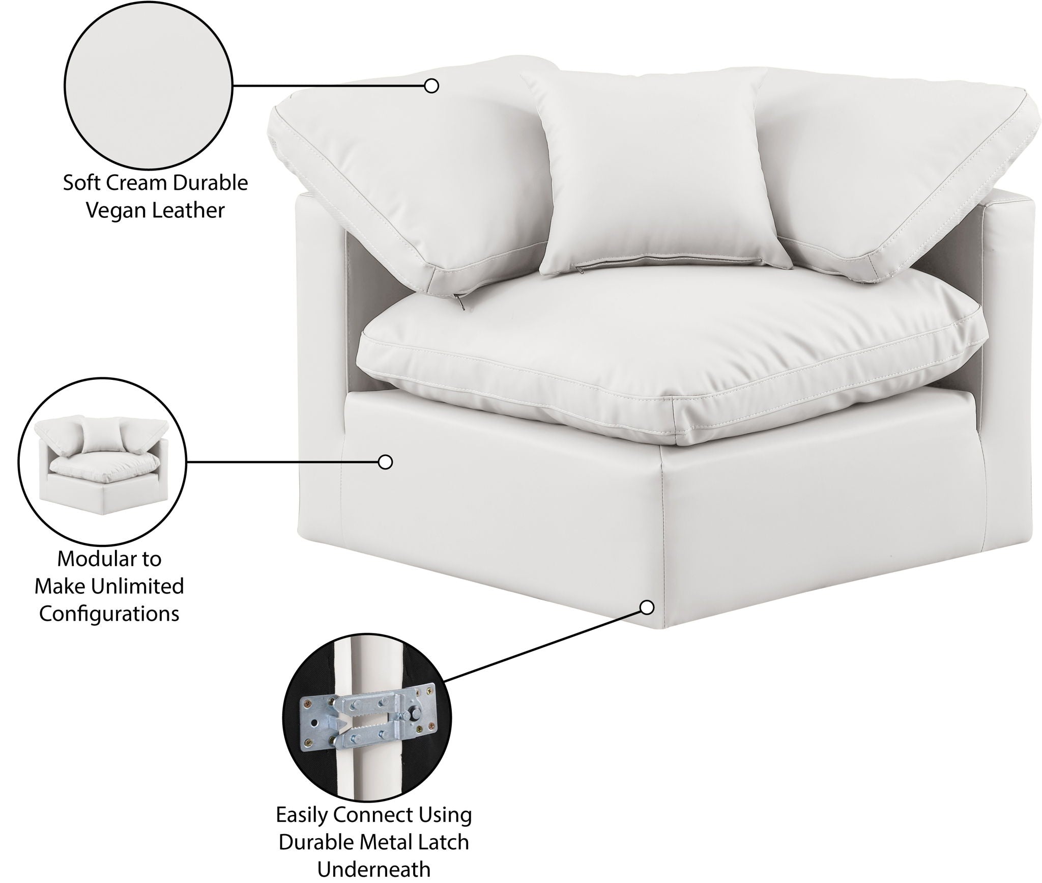 Indulge - Faux Leather Corner Chair