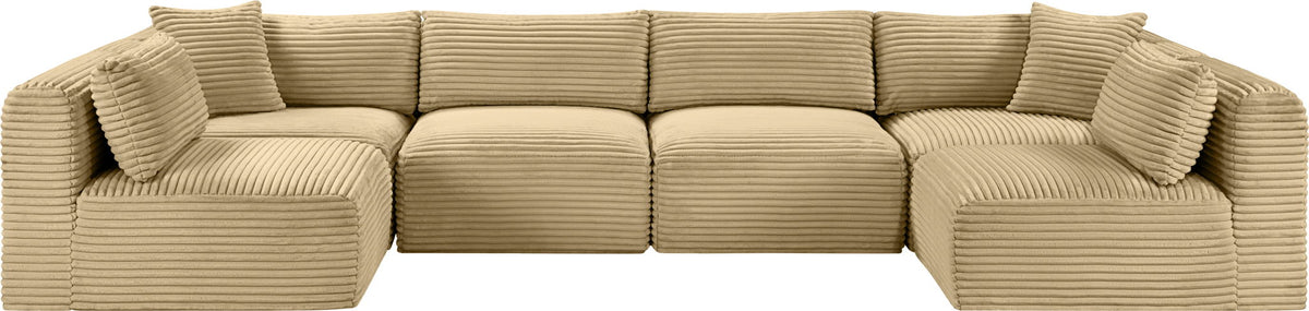 Shaggy - 6 Piece Modular U-Shaped Armless Sectional